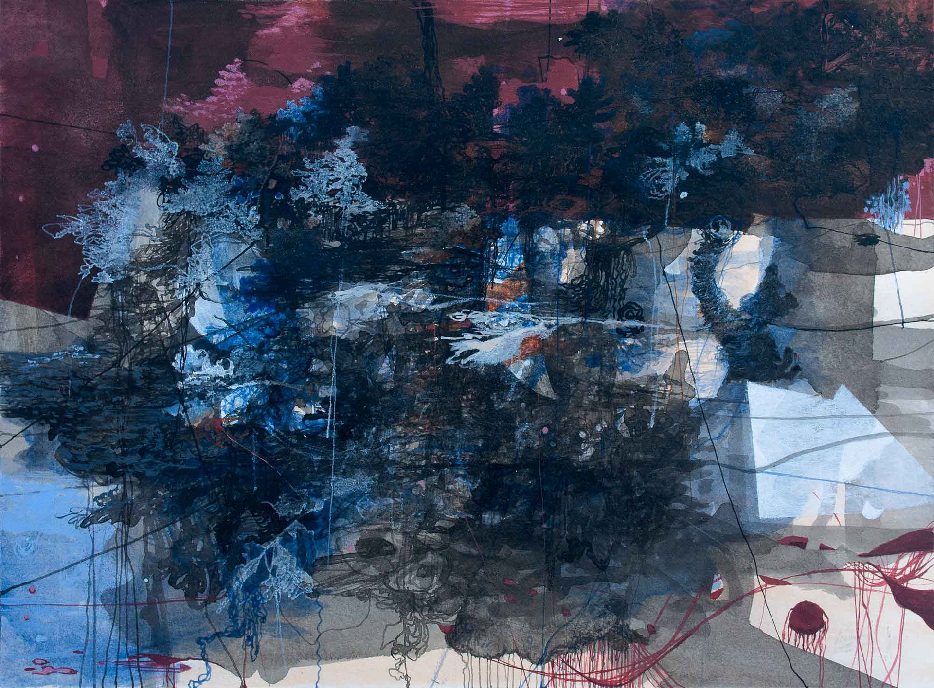 Forage acrylic on watercolor paper 9 x 12 inches 2023