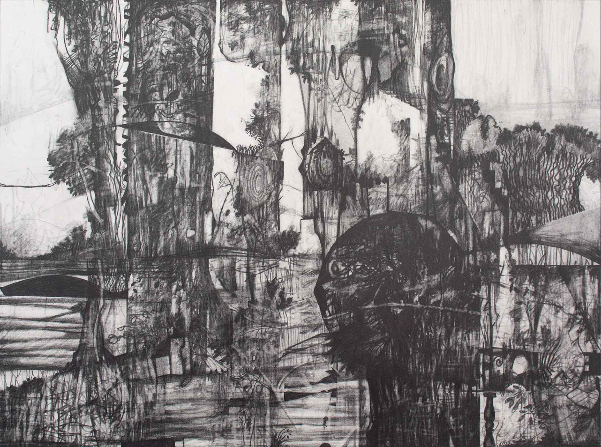 Swamp Garden 2 graphite pencil on paper 9 x 12 inches 2018