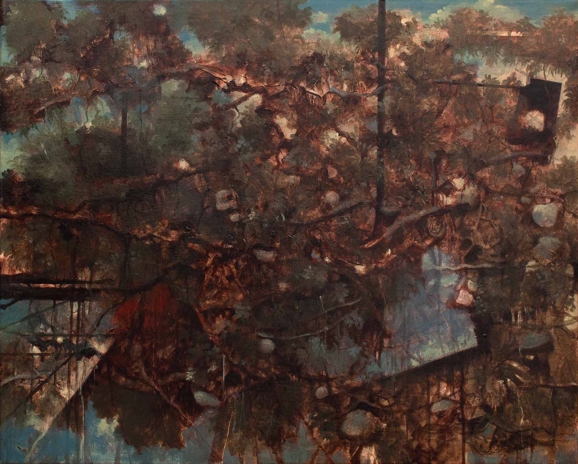 Park oil on canvas 16 x 20 inches 2021