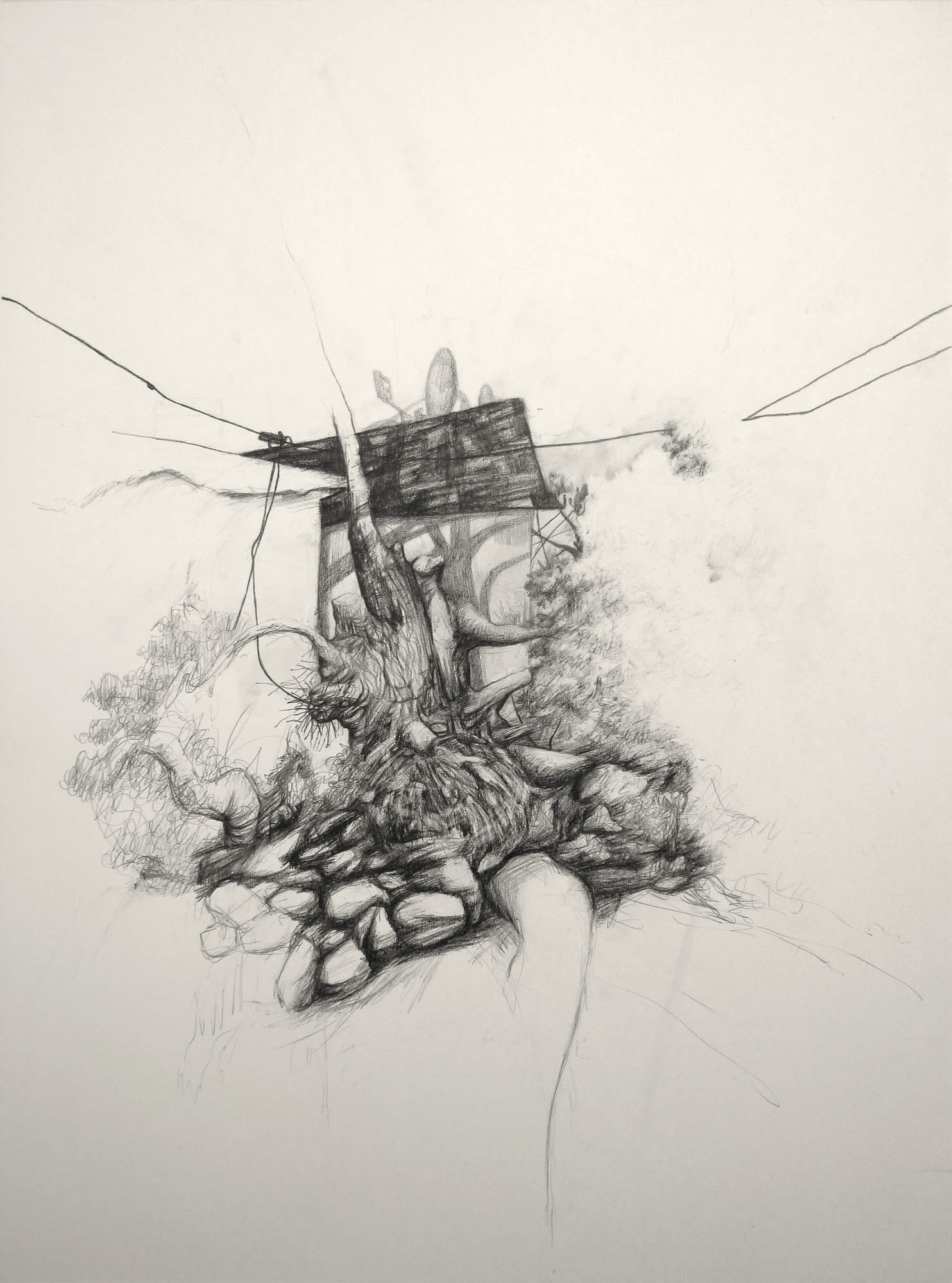 Queens Jumble graphite on paper 30 x 22 inches 2011