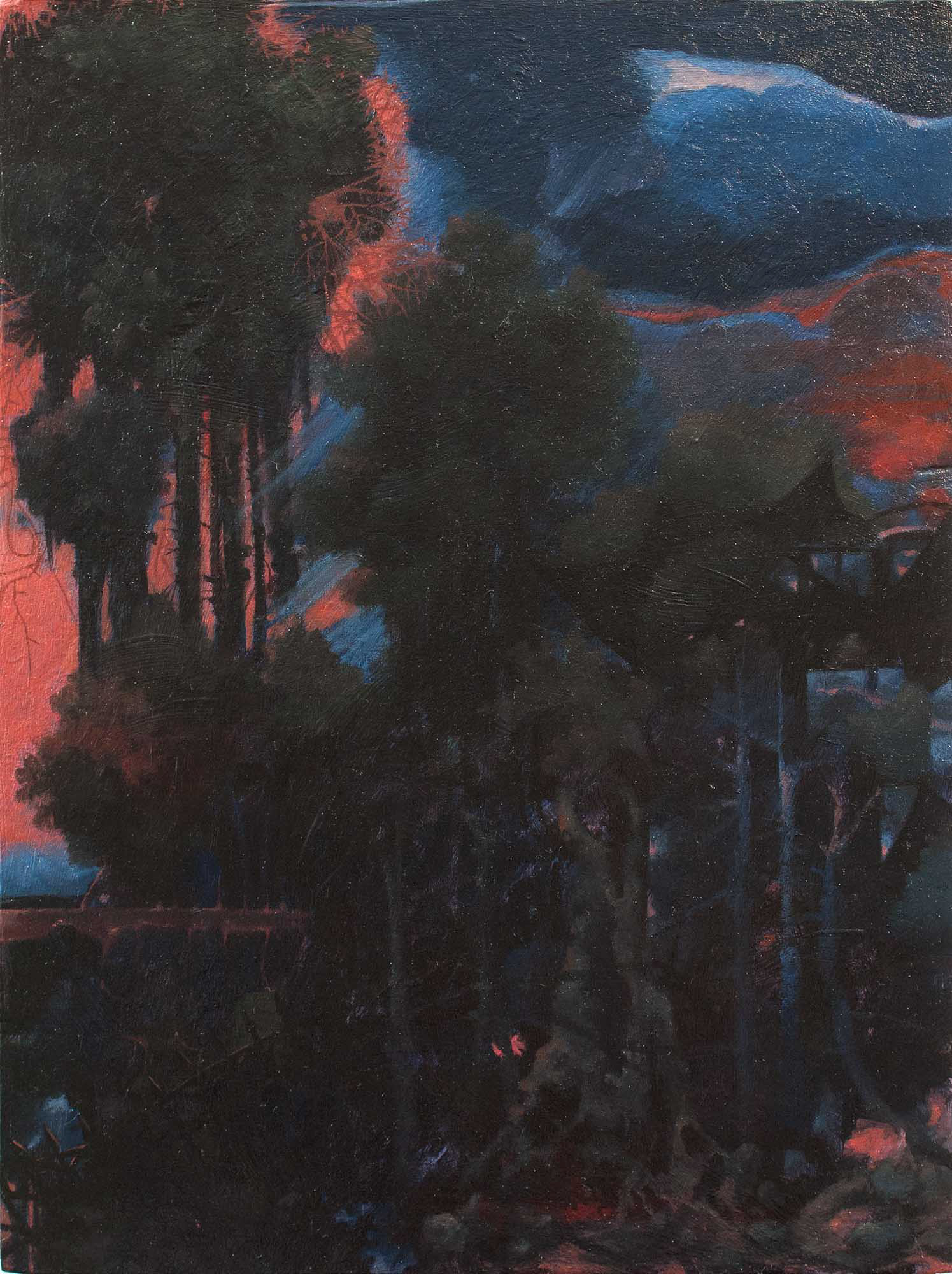 Rise oil and acrylic on panel 12 x 9 inches 2017