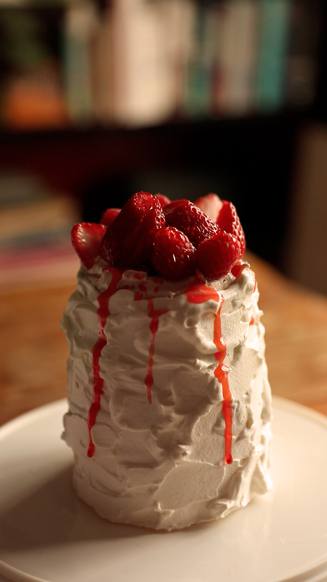 Triple-threat strawberry cake