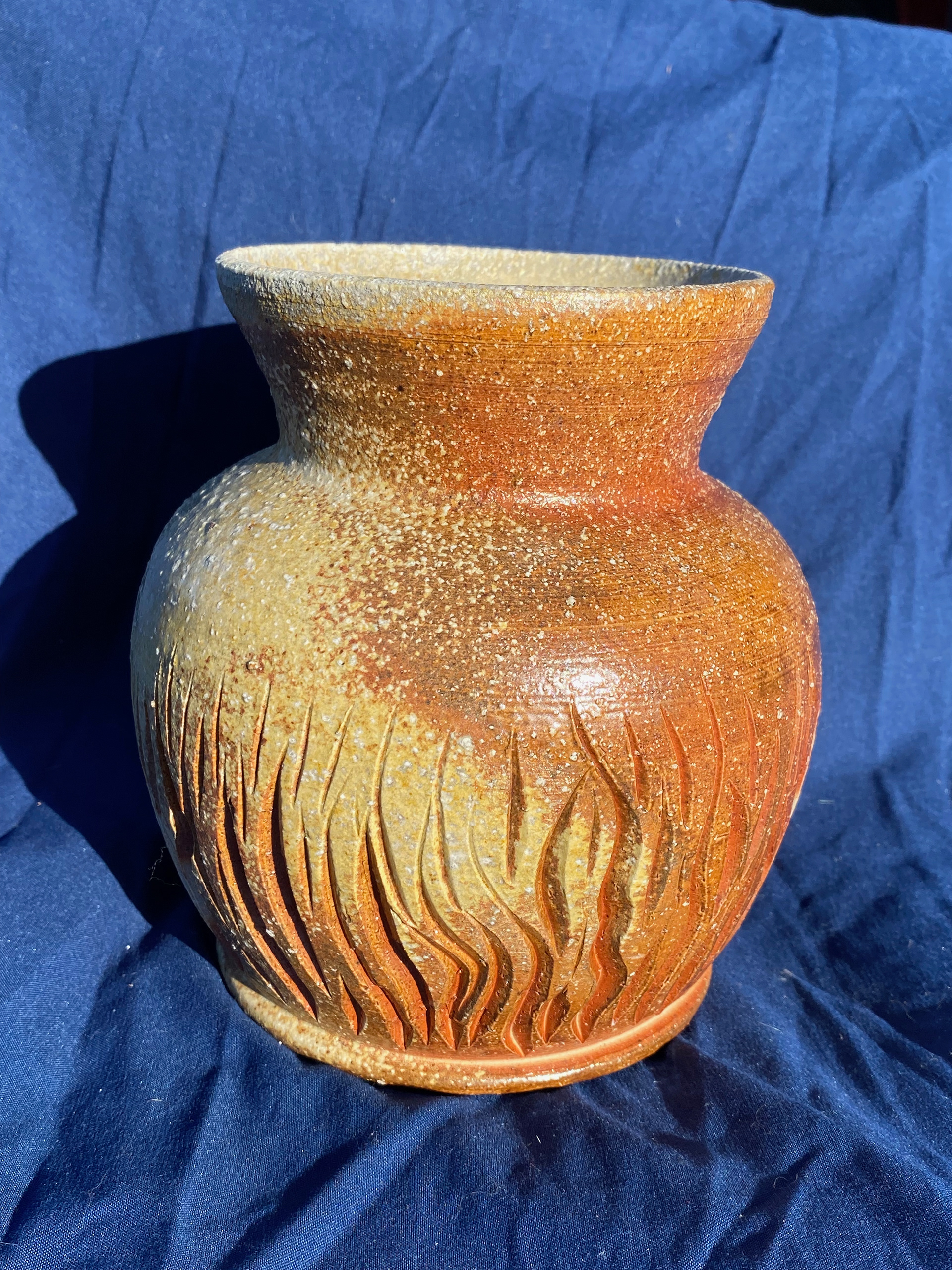 wood fired vase