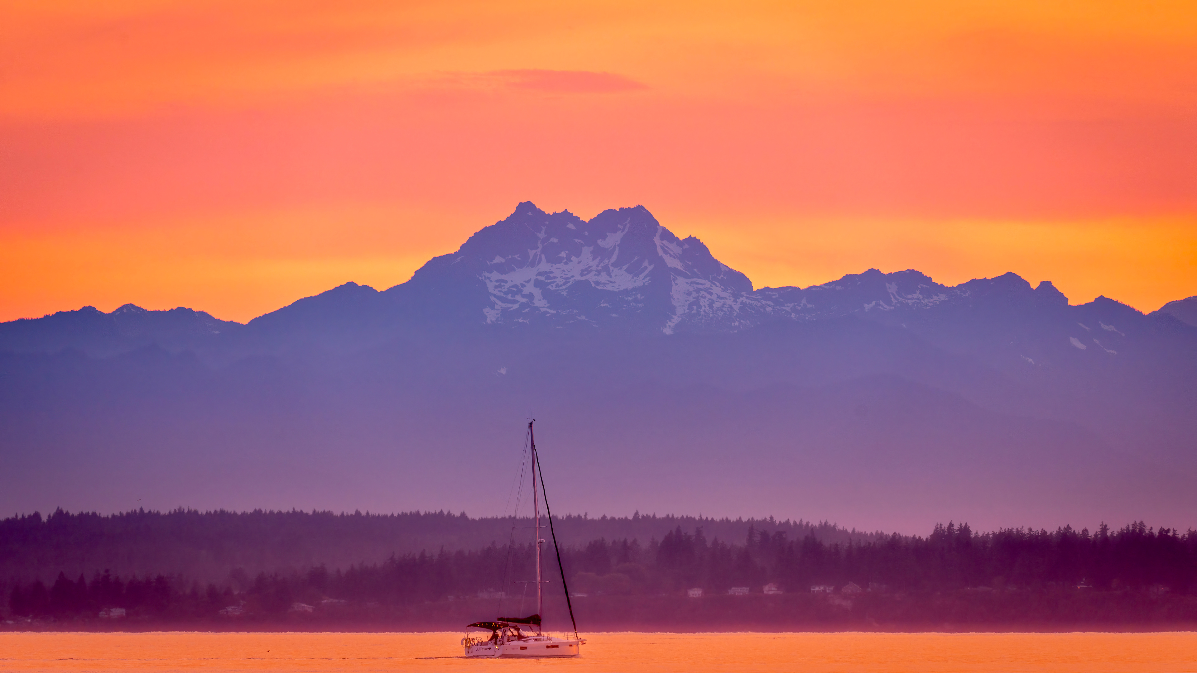 Olympic Mountains Silhouette