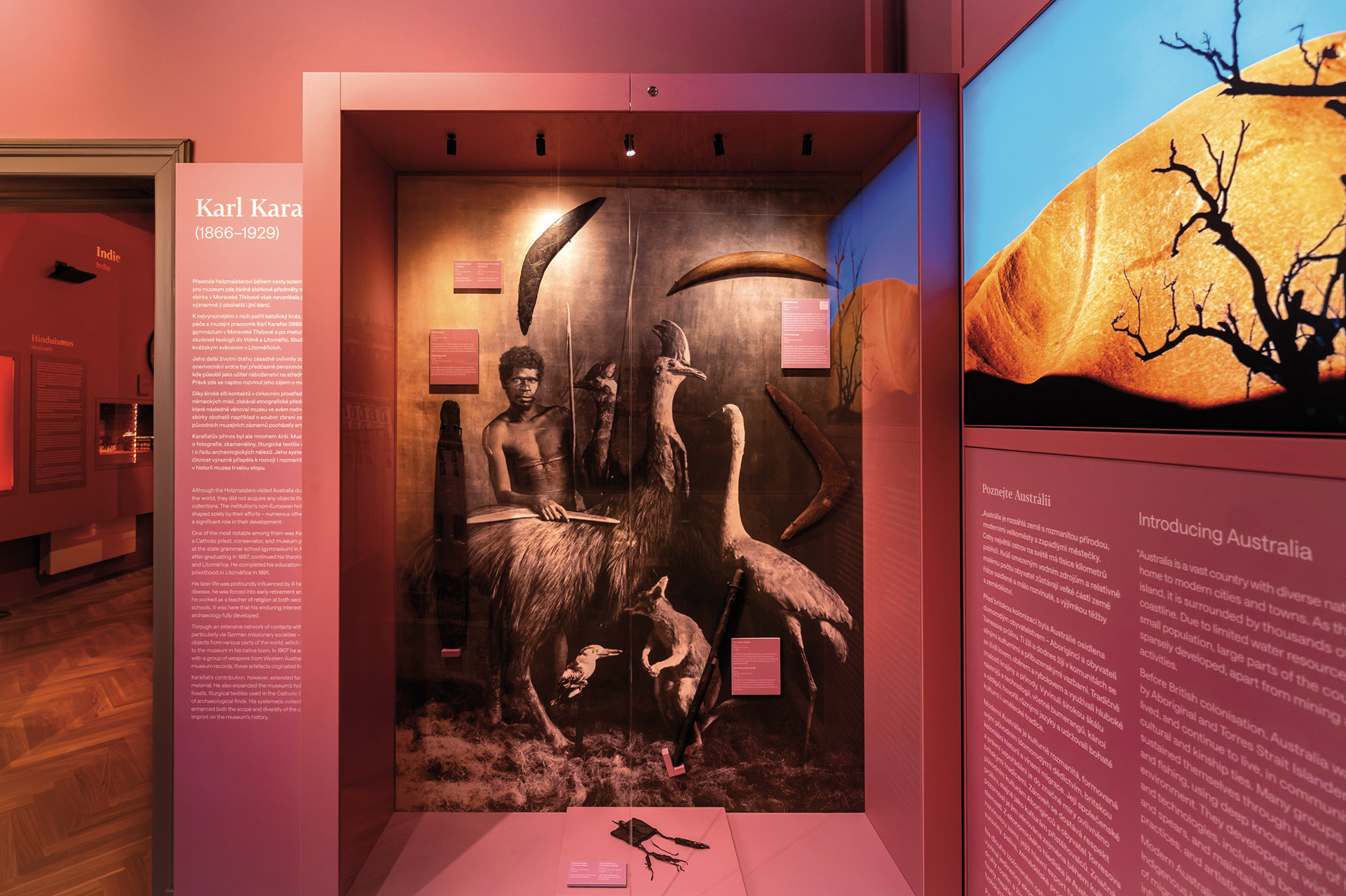 Město a svět (The Town and the World), Exhibition design (with Tomáš Kovalčík), Městské muzeum Moravská Třebová, 2025 (Foto: Aleš König)