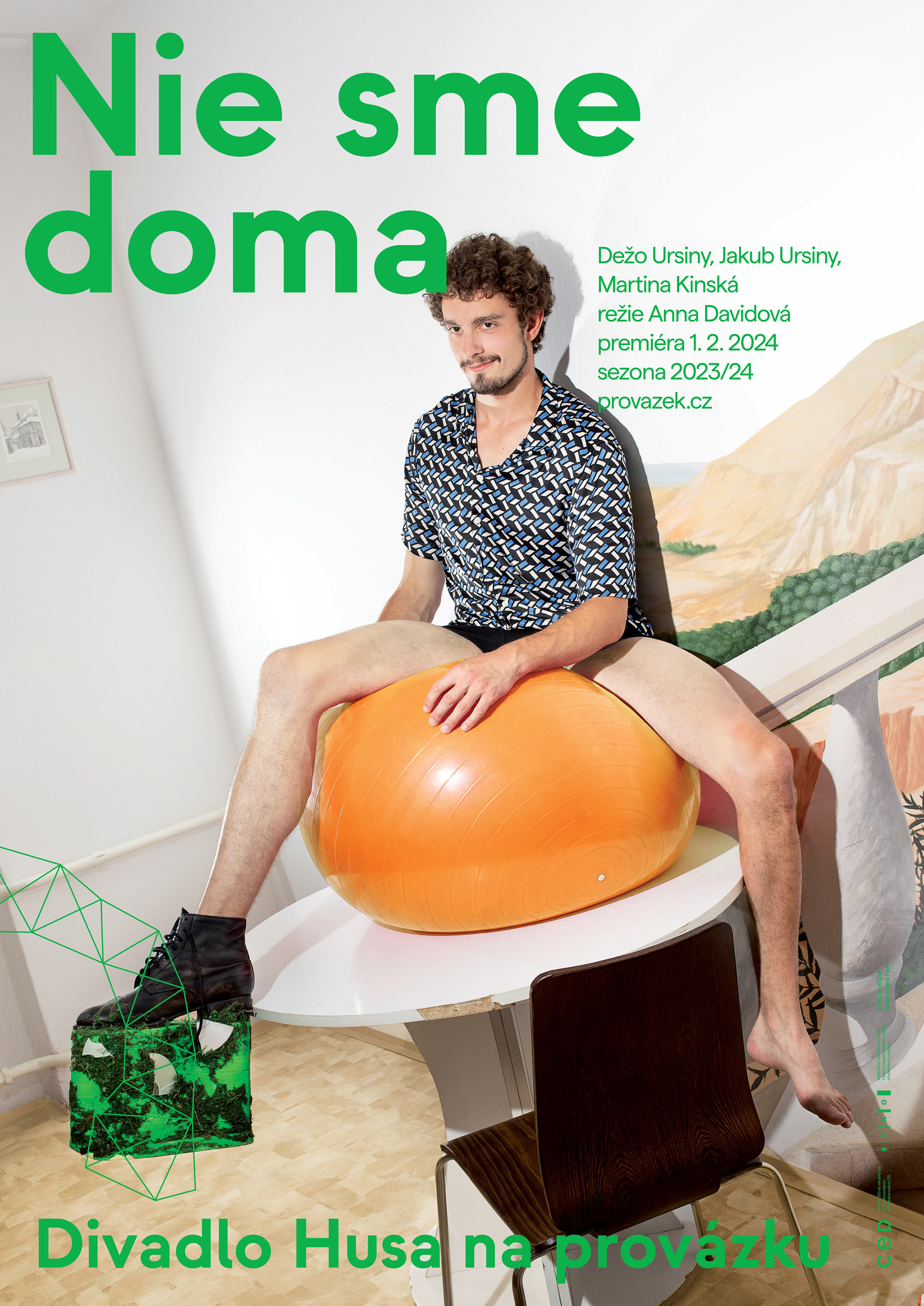 Husa na provázku, Theatre season 2023/24, Visual identity and campaign, Brno 2023 (Photo: Shotby.us)