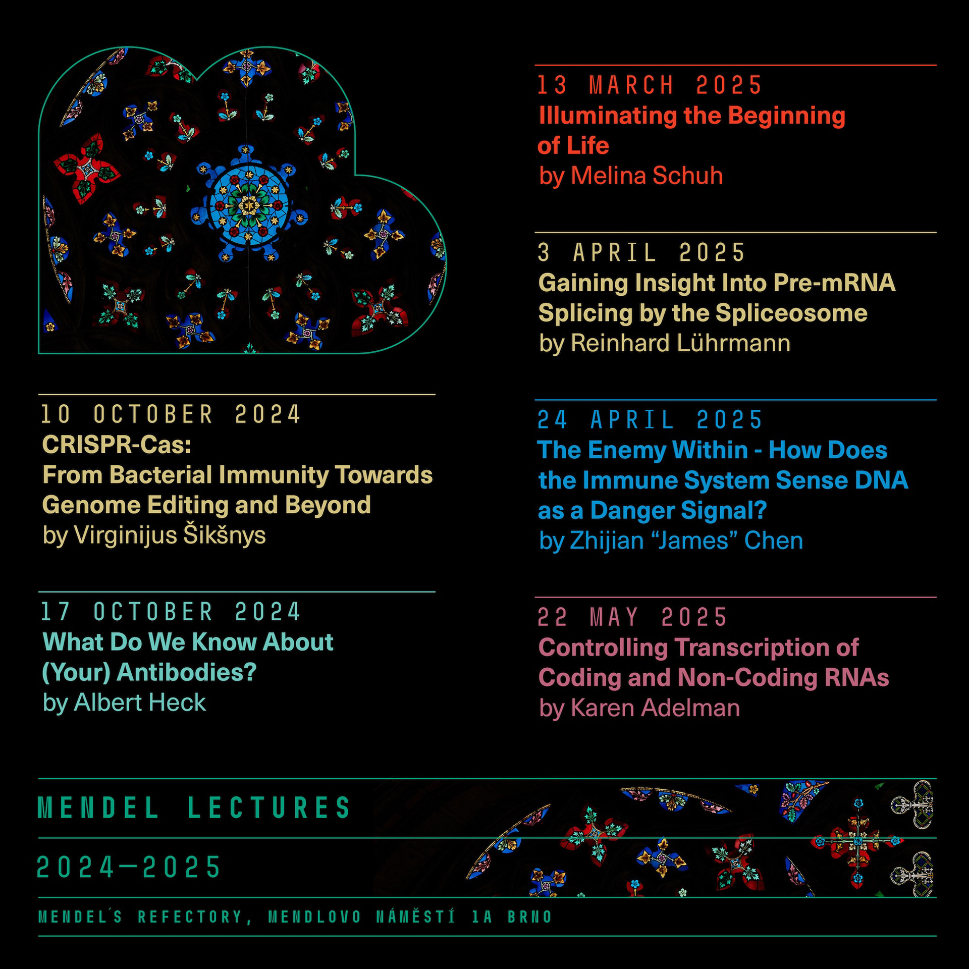 Mendel Lectures 2024/25, Promotional design, Brno/CZ, 2024