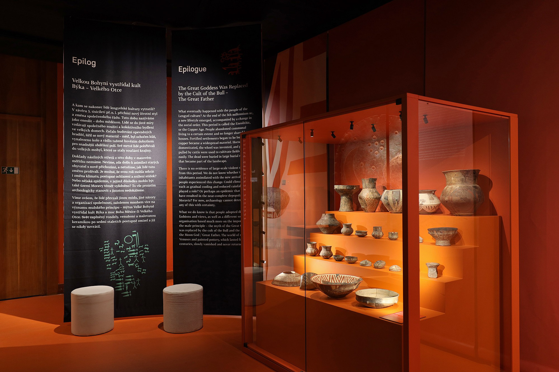 Mýtus velké Bohyně, Exhibition design, Moravské zemské muzeum, with Matteo Marchese (Photo: Jan Cága)