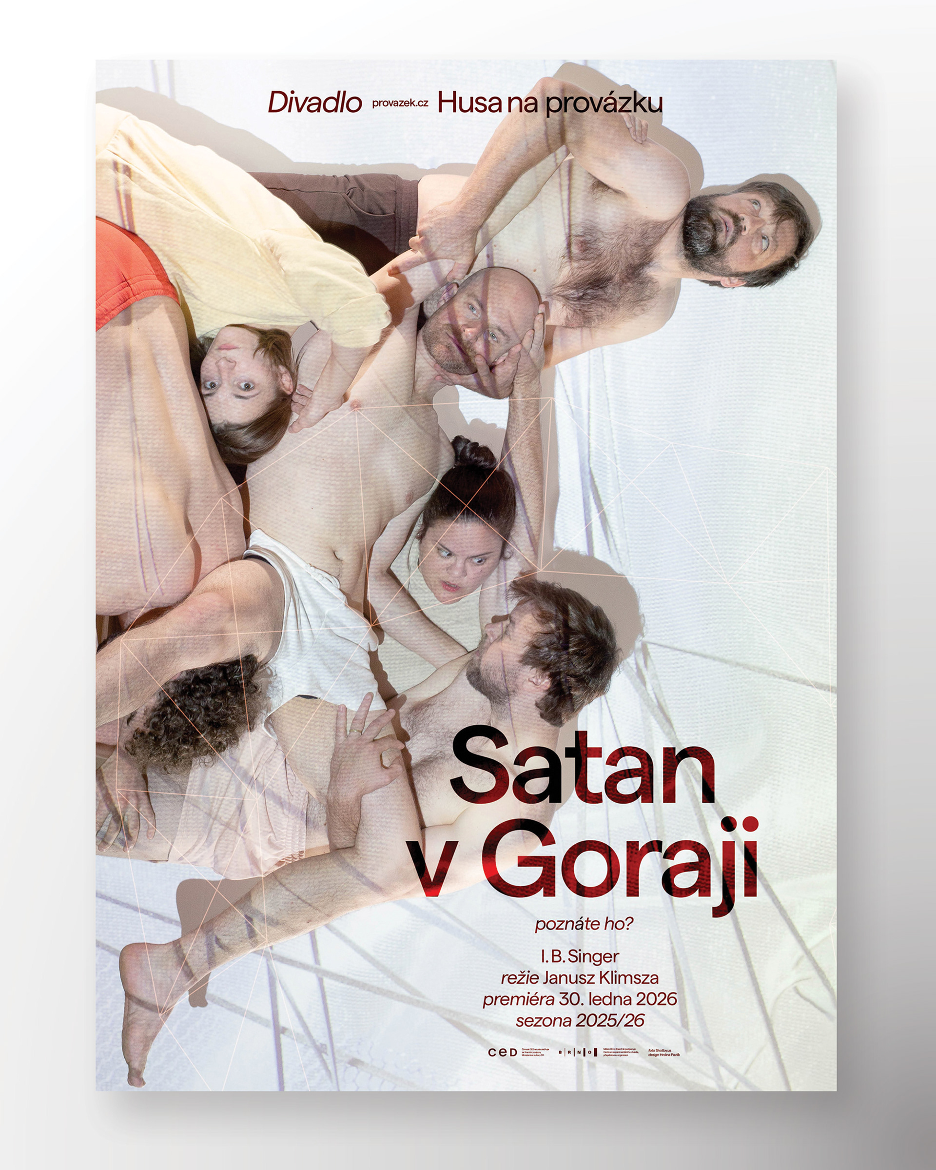 Husa na provázku, Theatre season 2025/26, Season visuals and campaign, Brno 2025 (Photo: Shotby.us)