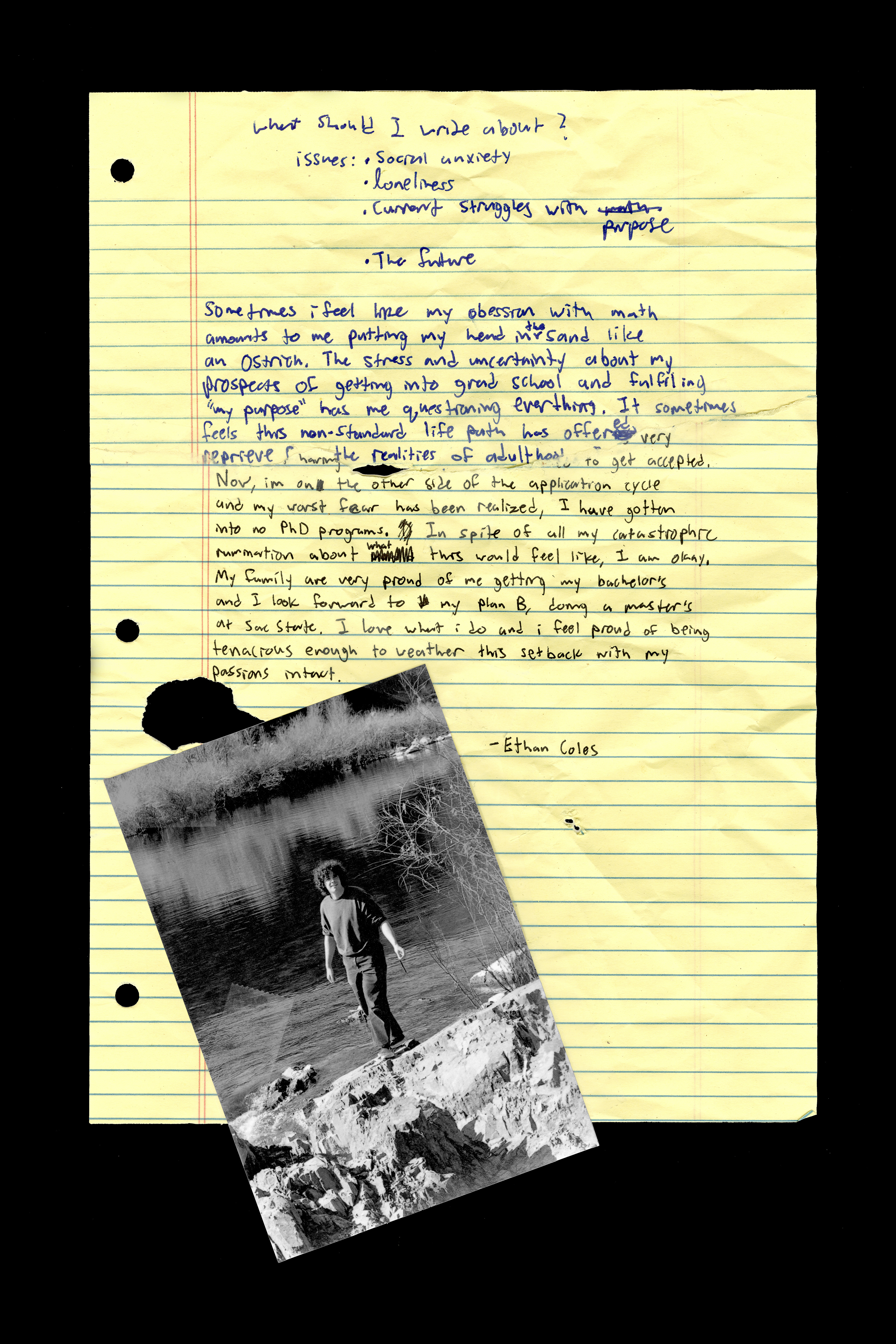 Ethan’s Journal, 16”x20”, Inkjet print, 2026