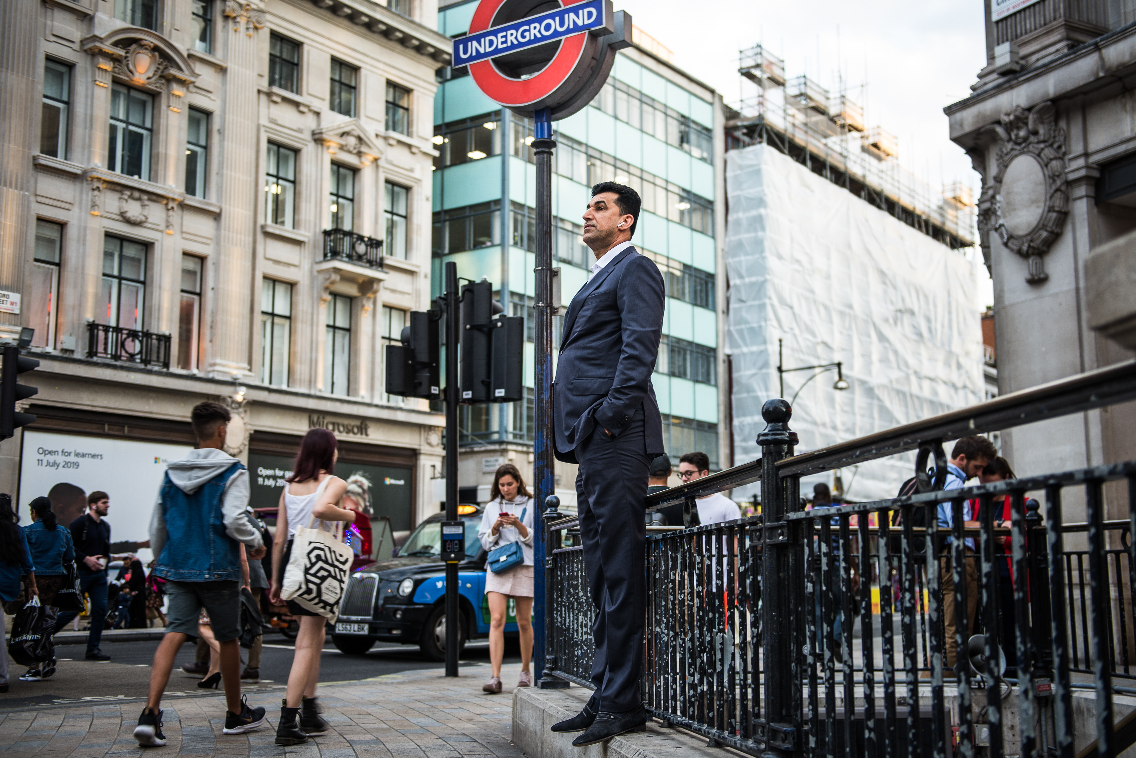 Standing Tall - Oxford Street, London.