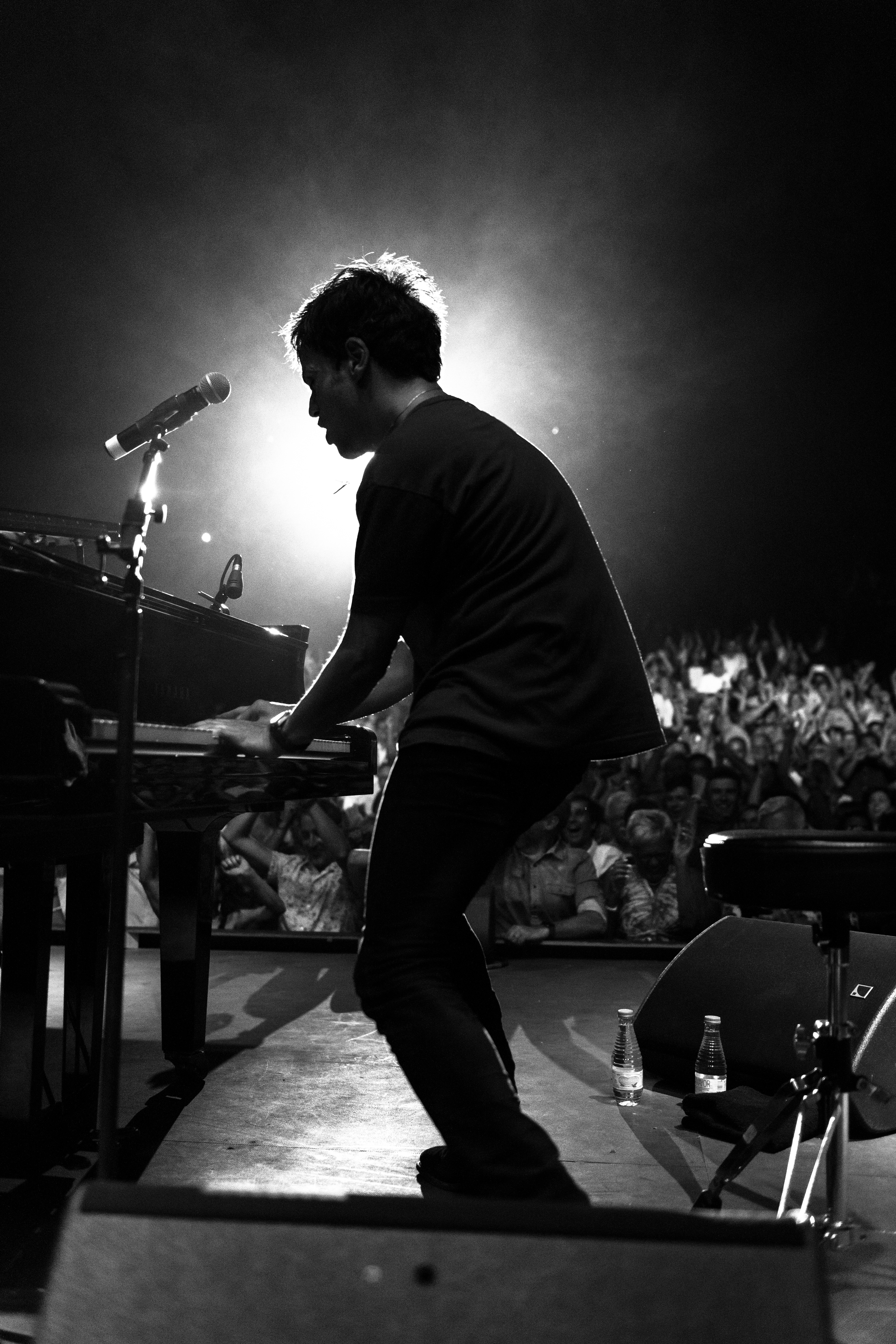 Jamie Cullum performing live in Barcelona, Spain.