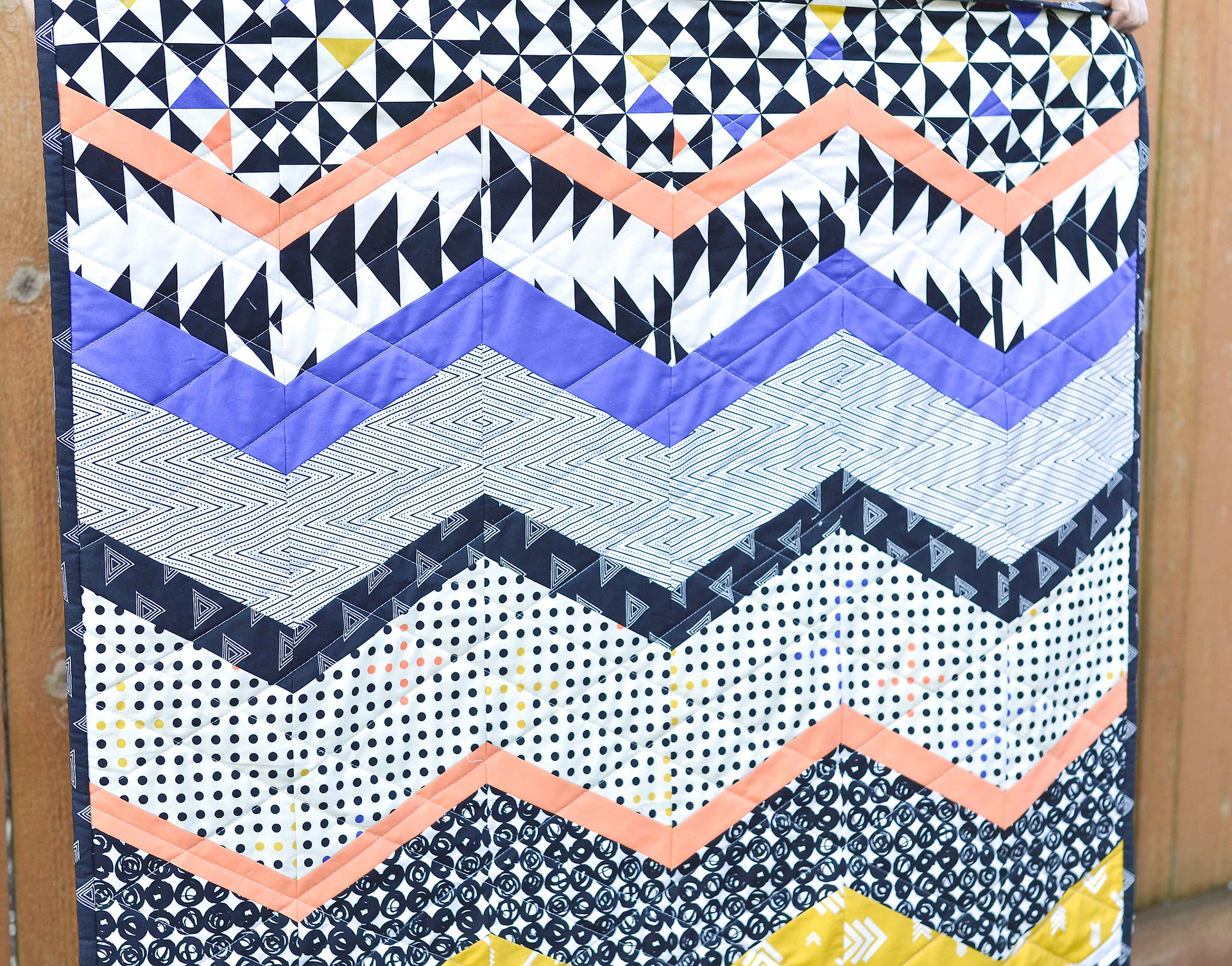 Take Shape Chevron Quilt - Kitchen Table Quilting