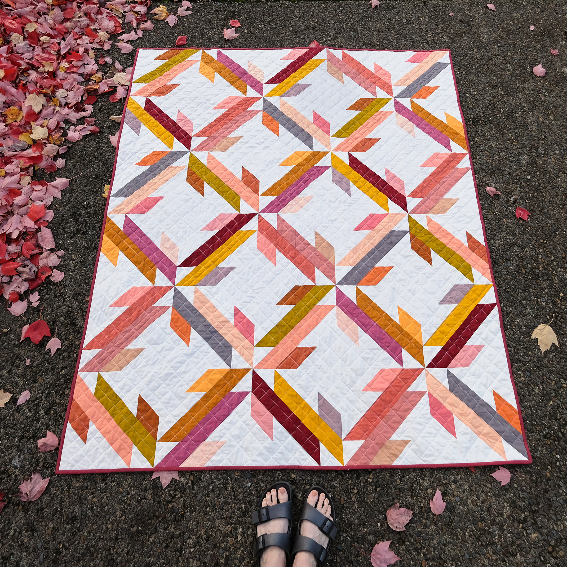 A Solids Carly Quilt - Kitchen Table Quilting