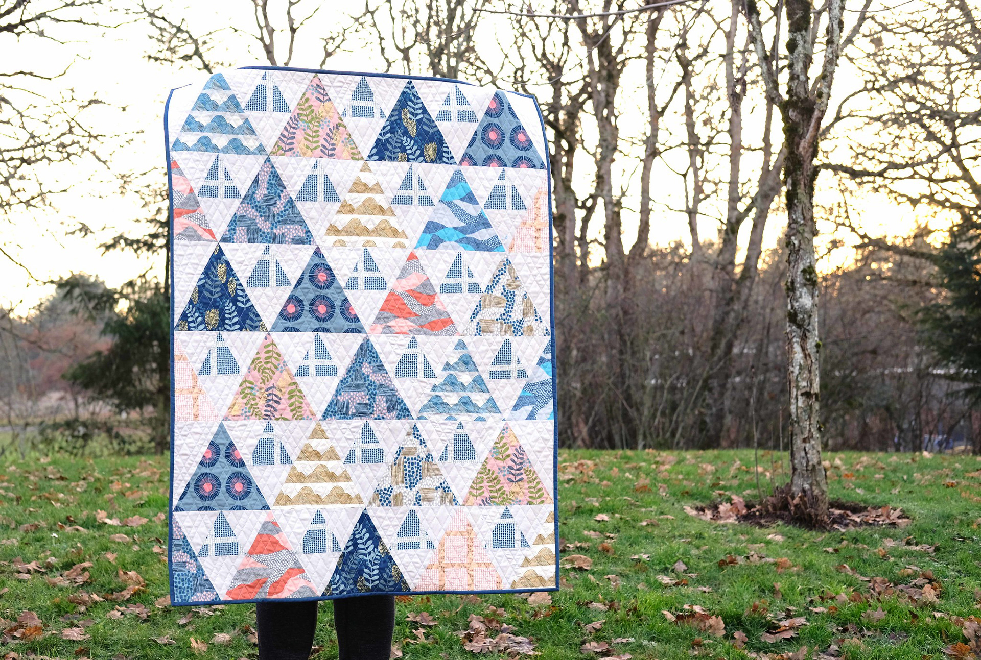 Imagined Landscapes Triangle Peaks Quilt - Kitchen Table Quilting