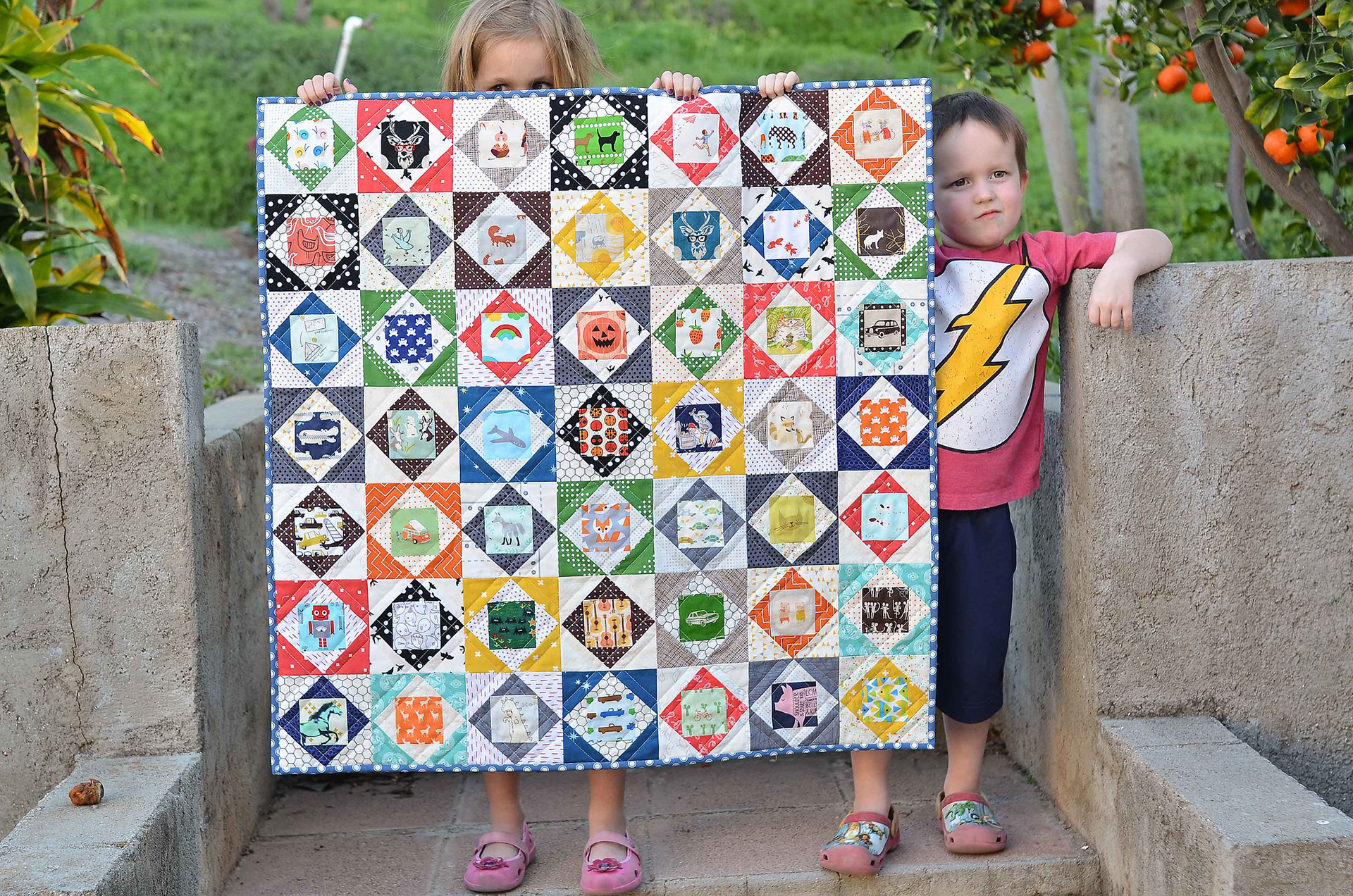 Economy Block I-Spy Playmat - Kitchen Table Quilting