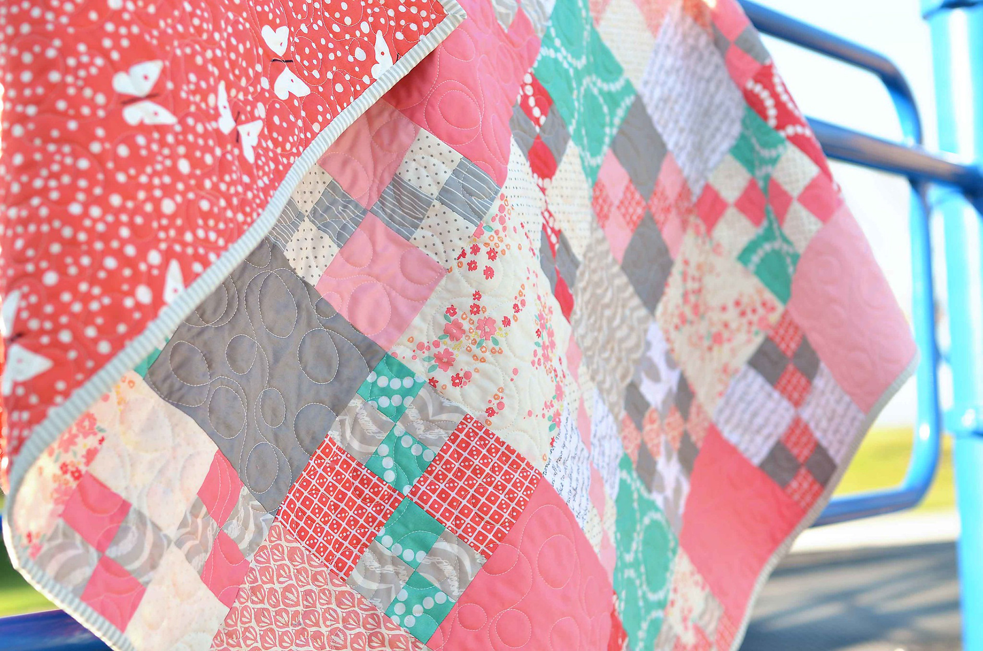 Pretty Penny Patch Baby Quilt - Kitchen Table Quilting