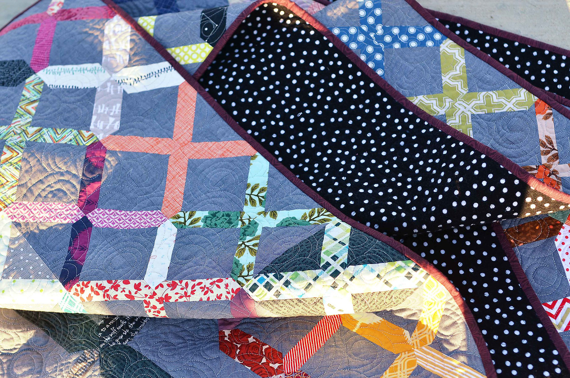Scrappy X Quilt - Kitchen Table Quilting