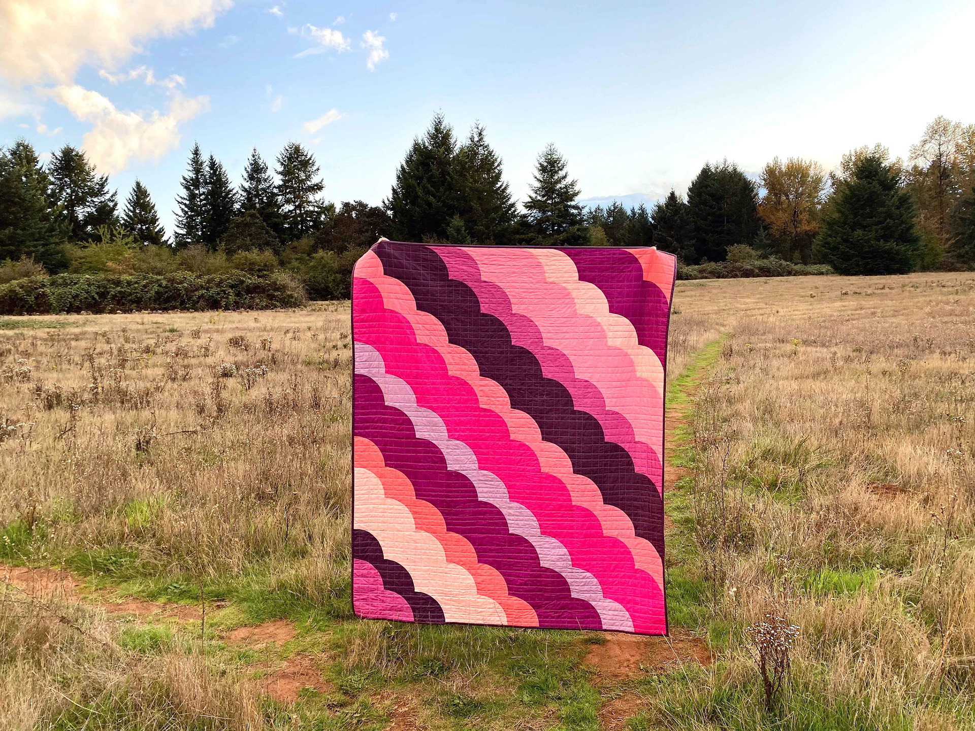 A Pink and Purple August Quilt - Kitchen Table Quilting