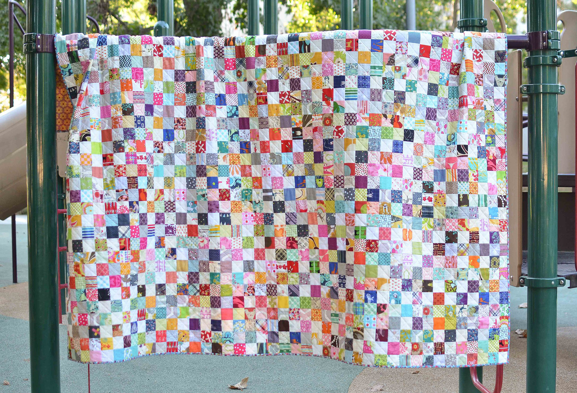 Postage Stamp Scrap Quilt - Kitchen Table Quilting