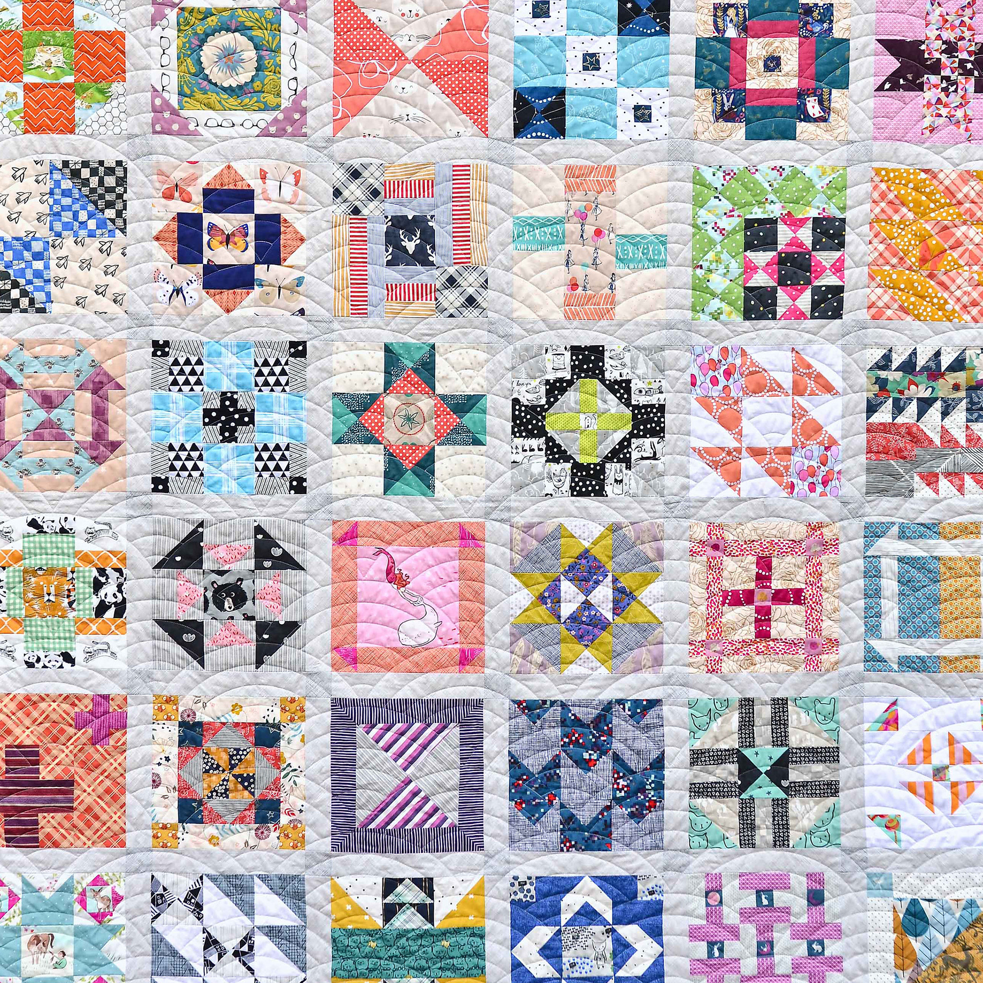 Fussy Cut Sampler Quilt - Kitchen Table Quilting