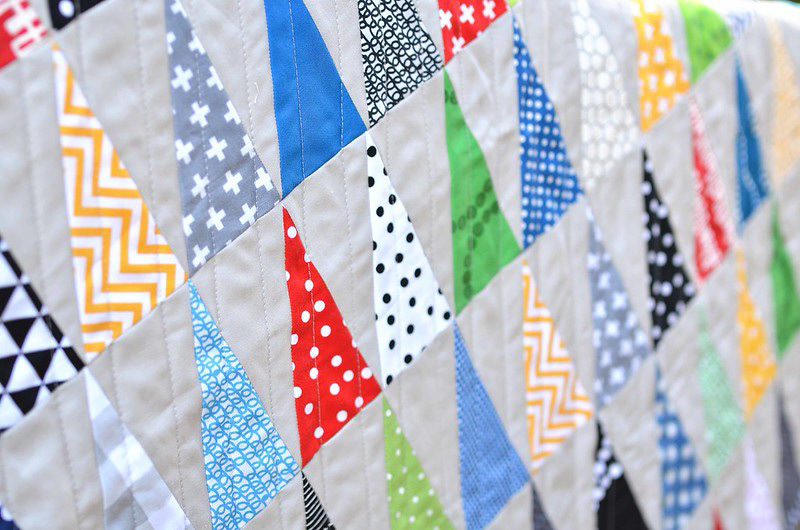 Half Rectangle Triangle Quilt - Kitchen Table Quilting