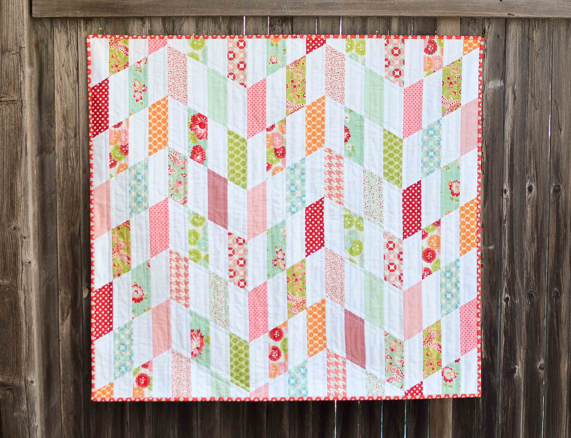 Striped Chevrons Quilt Tutorial - Kitchen Table Quilting