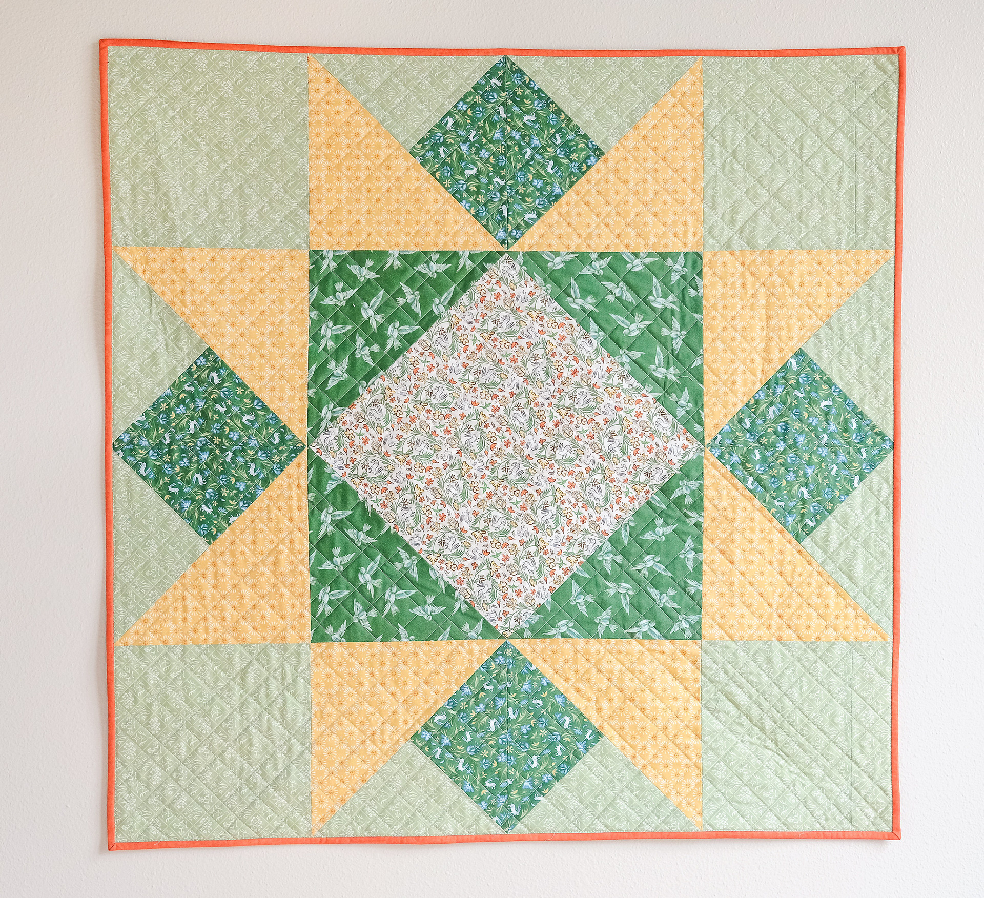 April Giant Block Quilt - Kitchen Table Quilting