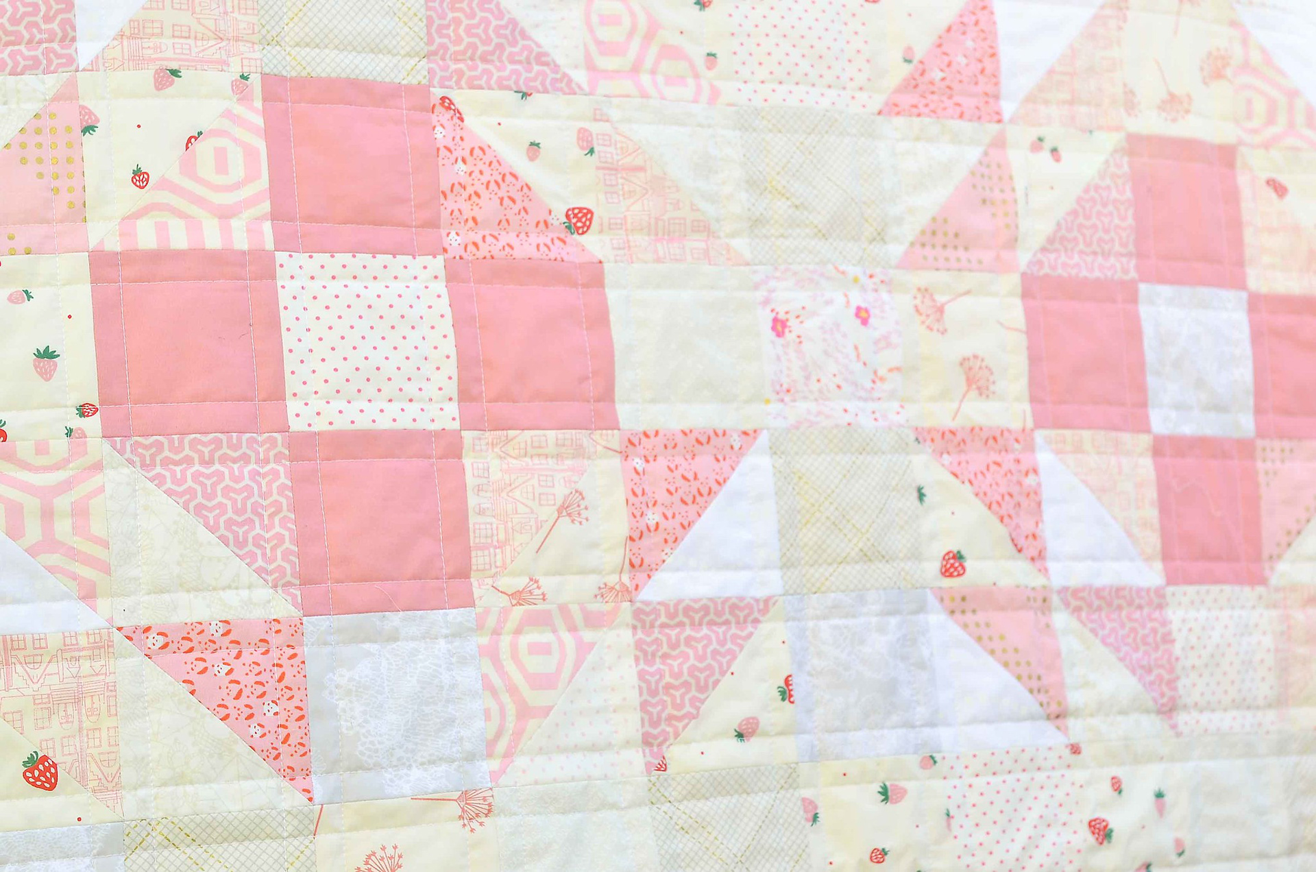 Pretty Pink Baby Girl Quilt - Kitchen Table Quilting