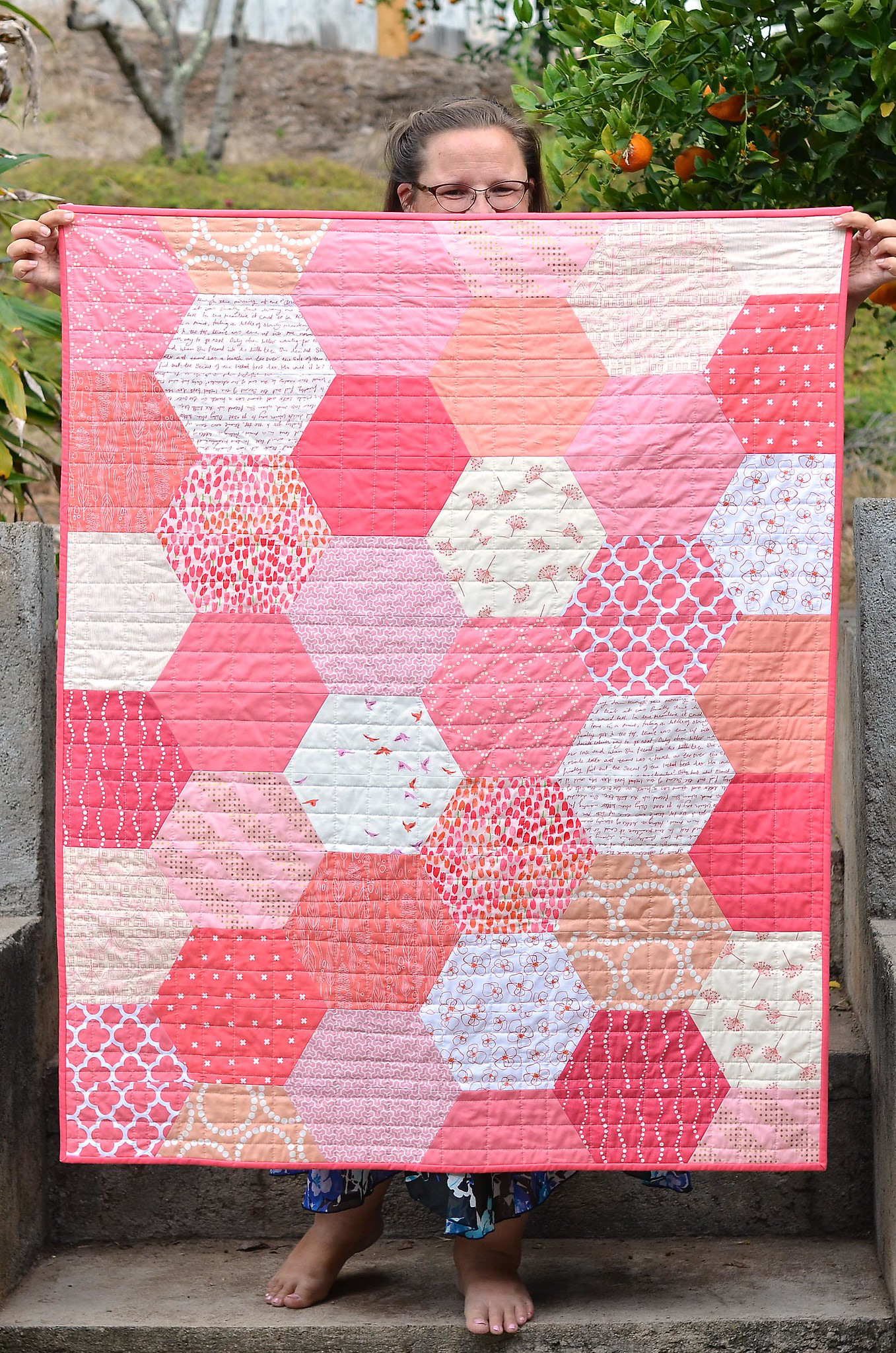 Lots of Pink Baby Quilt - Kitchen Table Quilting