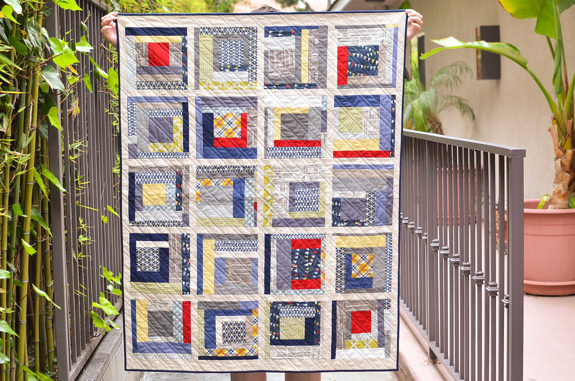Improv Boy Quilt - Kitchen Table Quilting