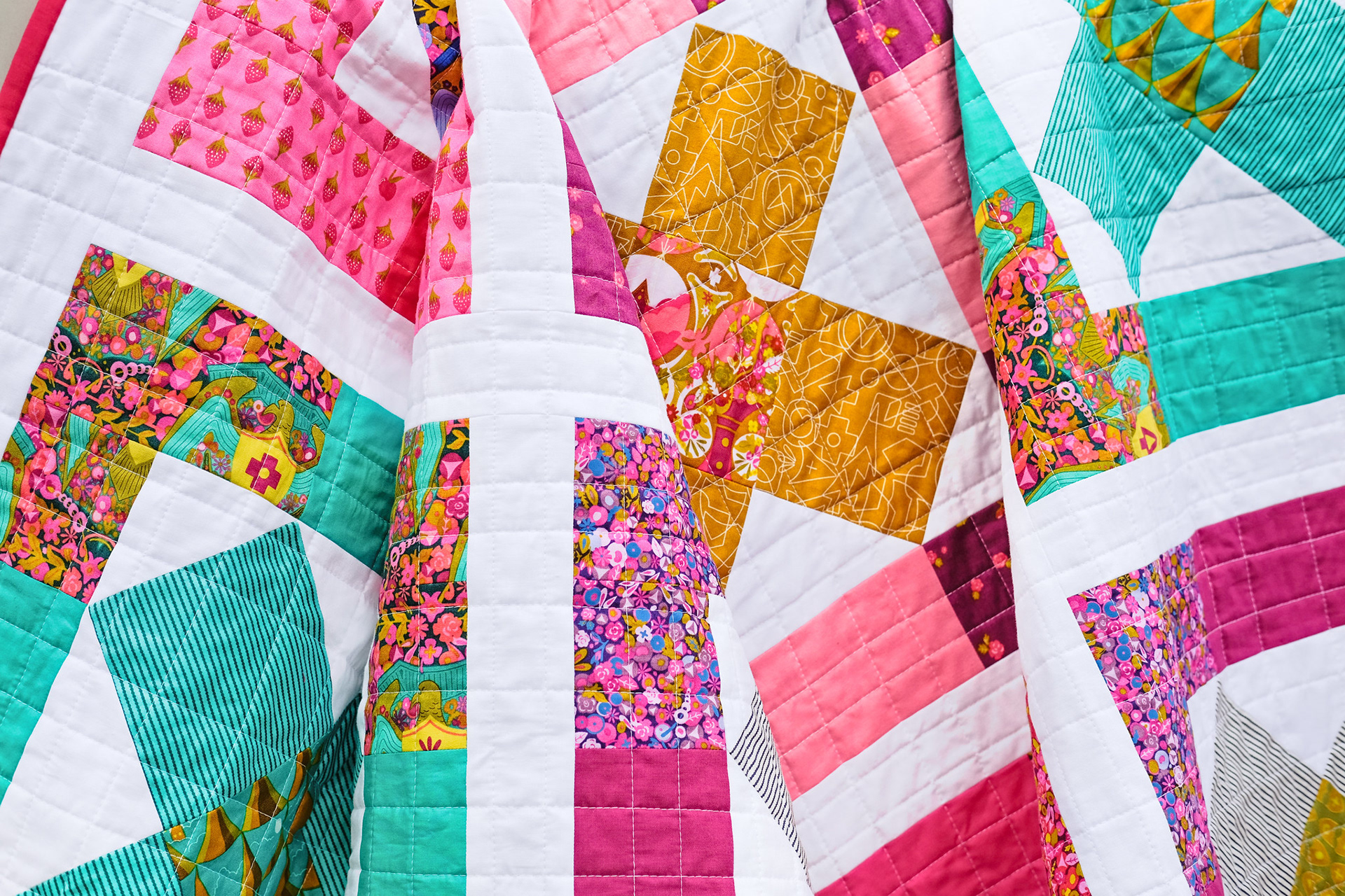 Kriss Cross Quilt Modern Quilts Block by Block - Kitchen Table Quilting