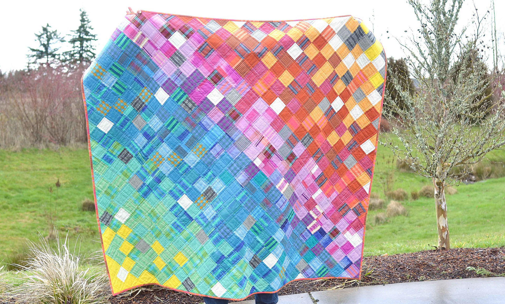 Rainbow Loominous Giant Lap Quilt - Kitchen Table Quilting