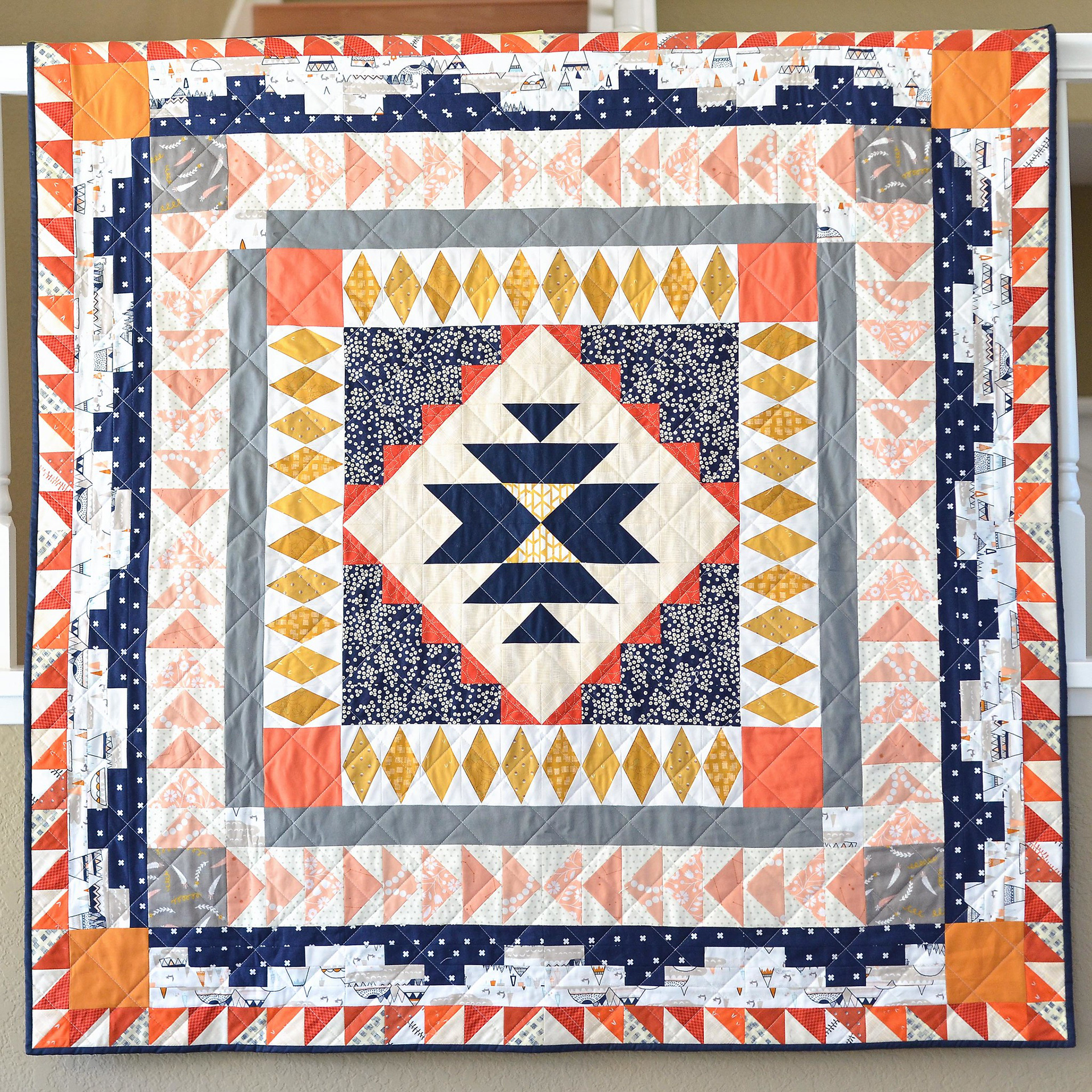 Desert Blooms Medallion - Kitchen Table Quilting