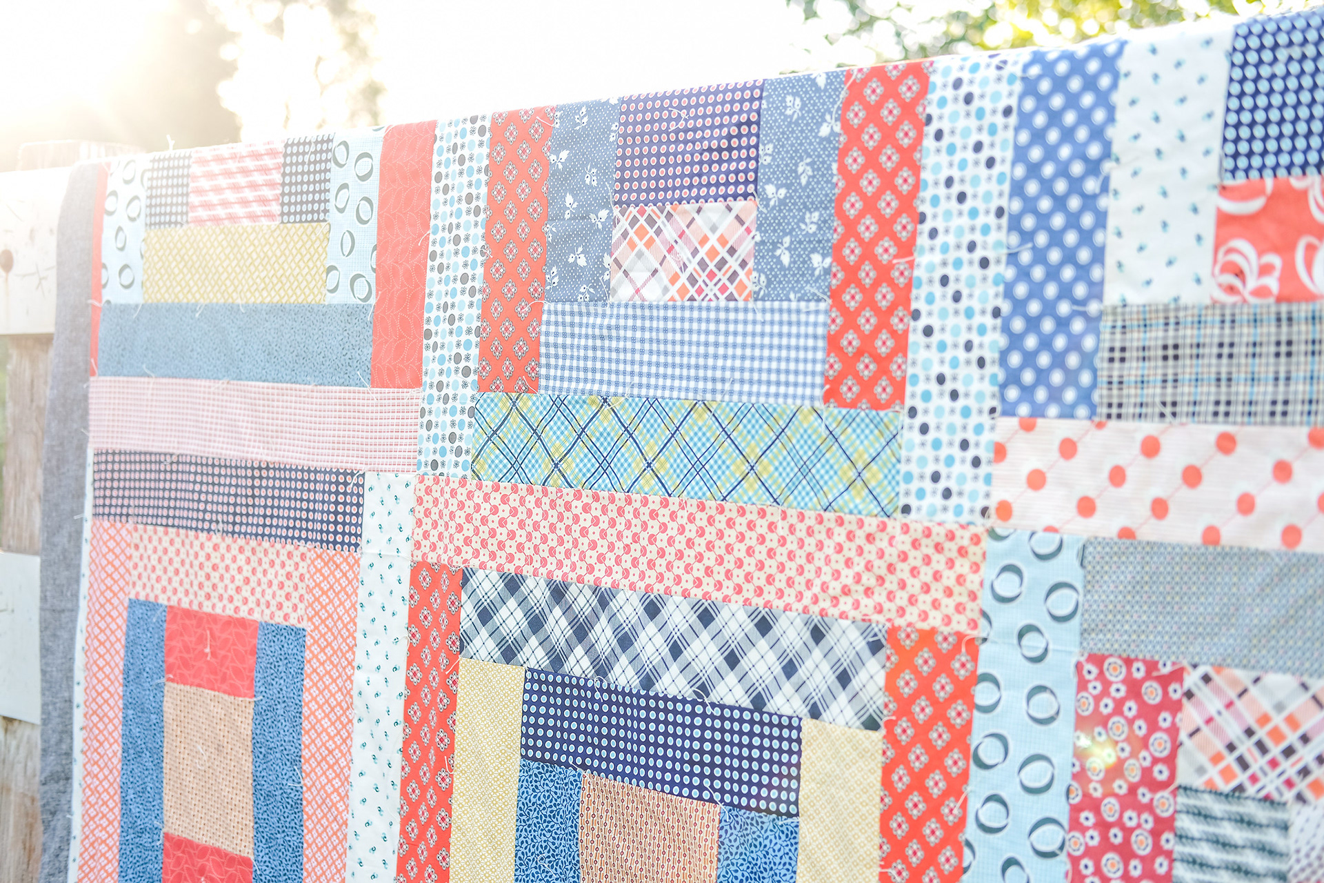 May Giant Block Picnic Quilt - Kitchen Table Quilting