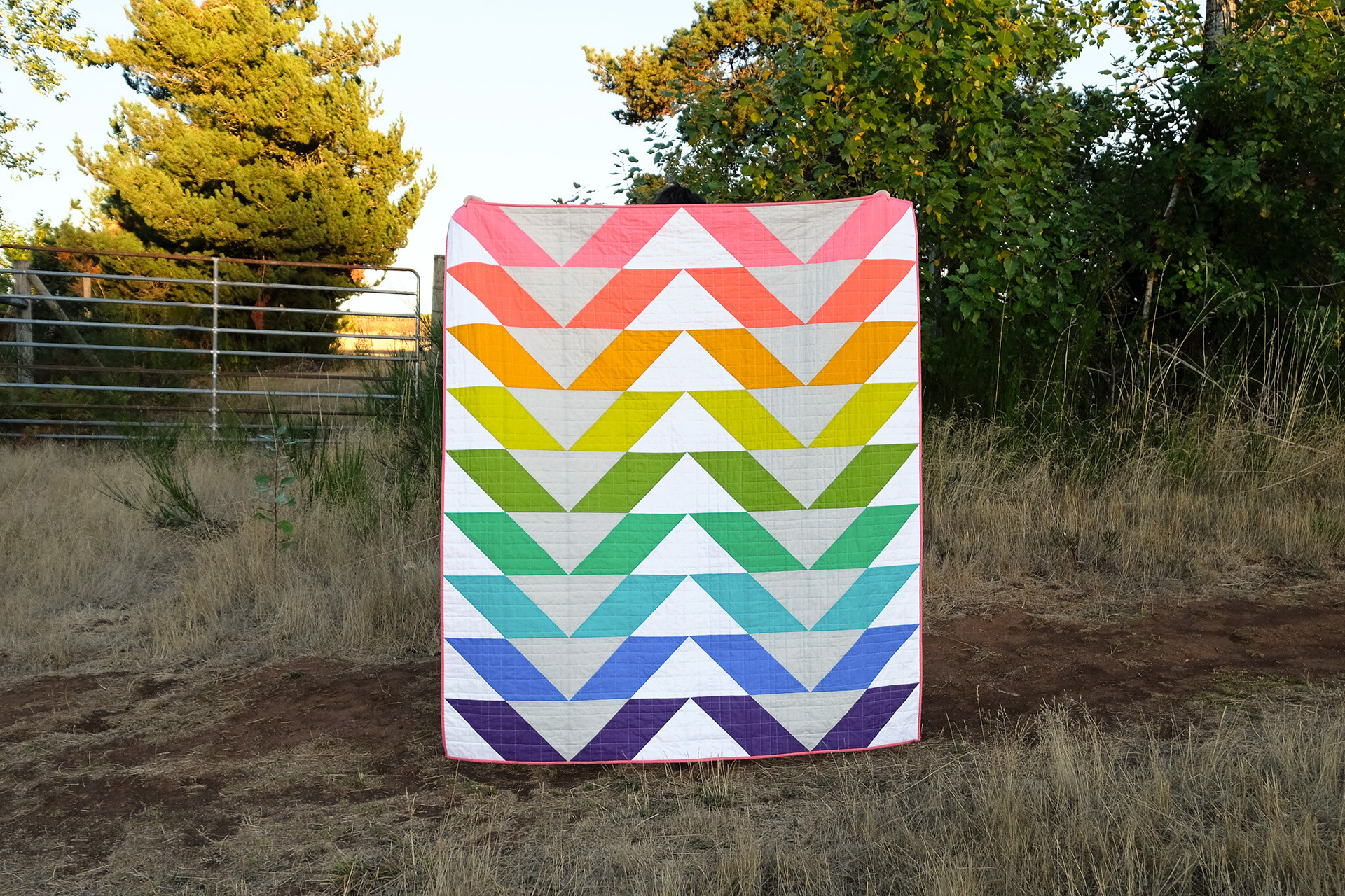 A Rainbow Beatrice Quilt - Kitchen Table Quilting