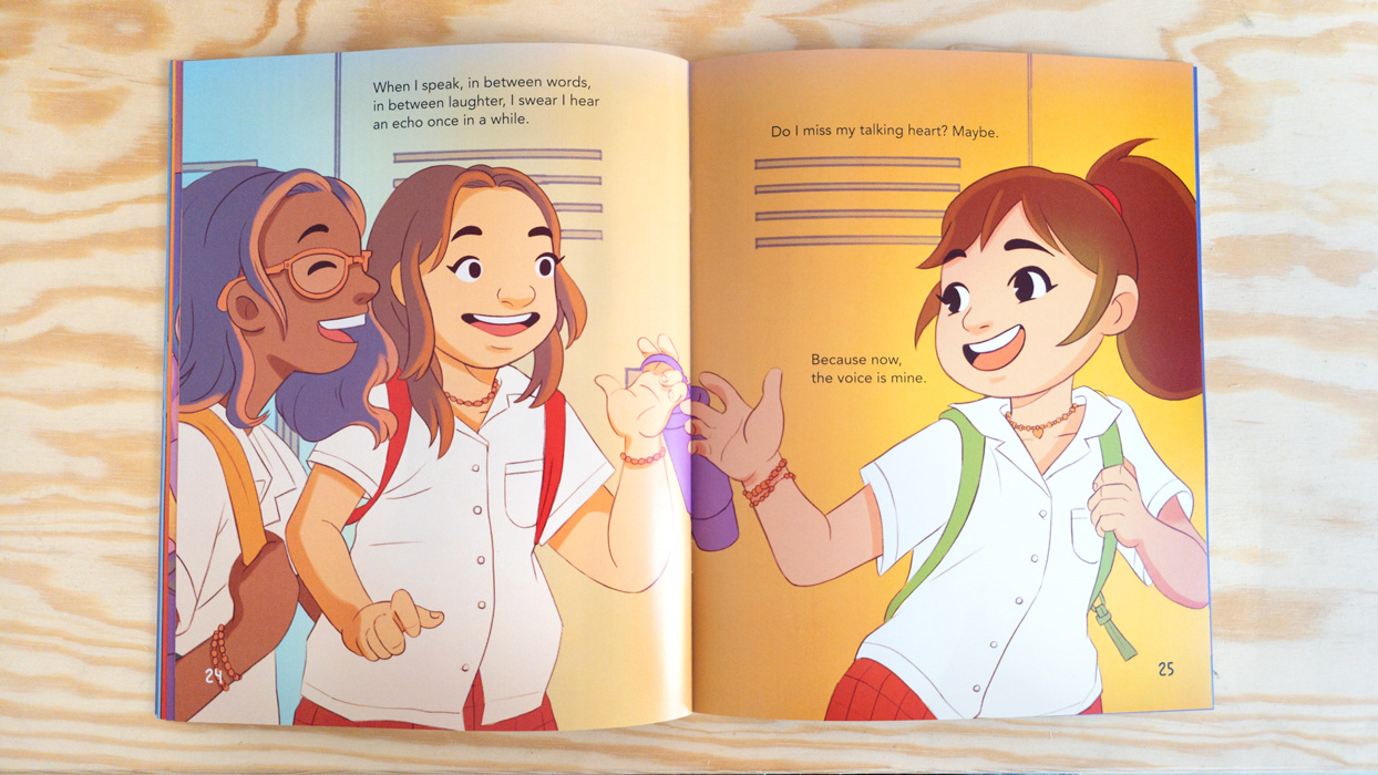 Gabby makes new friends, confident in her own light and voice.