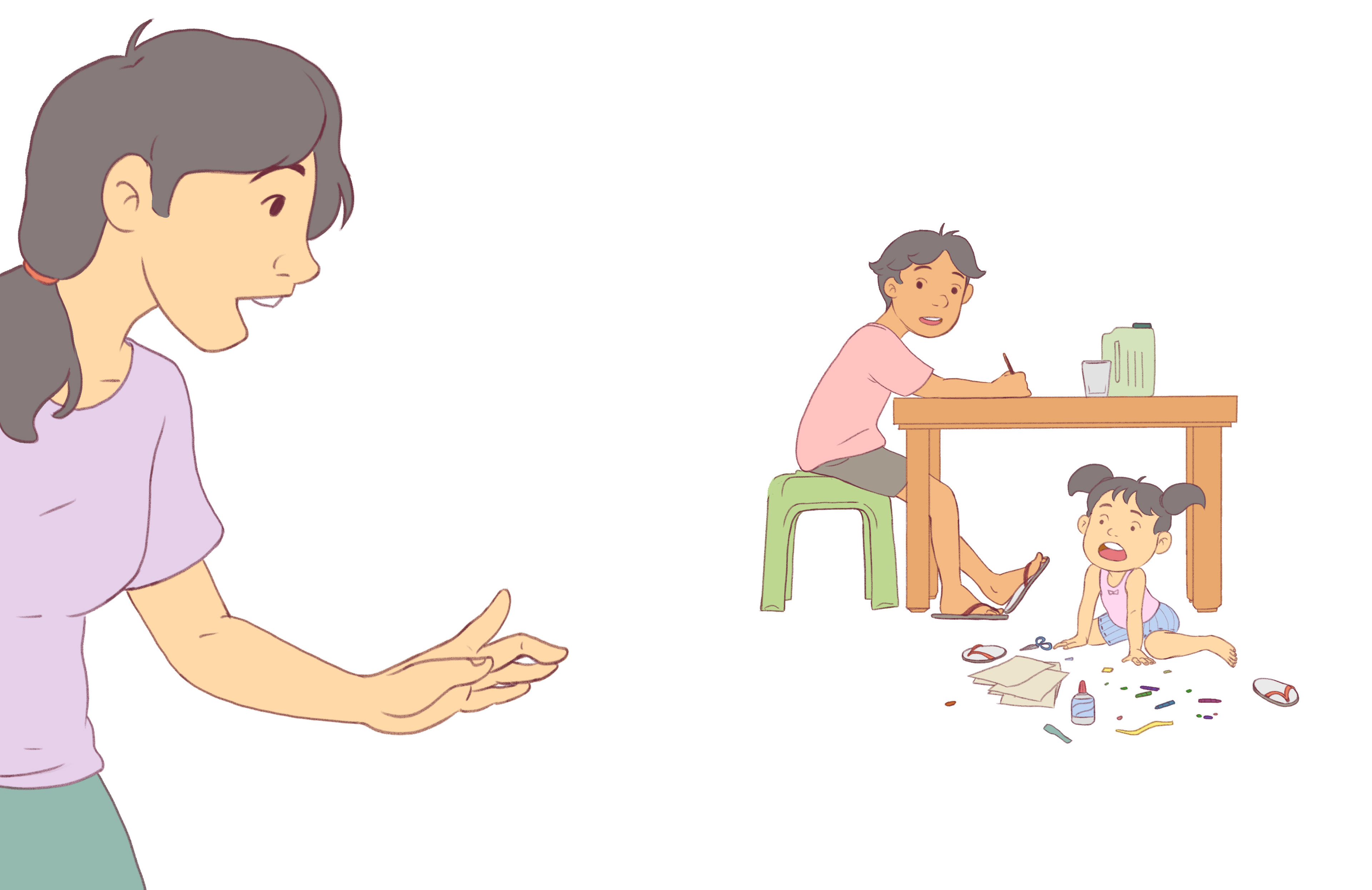 Nanay has an errand for her two kids.