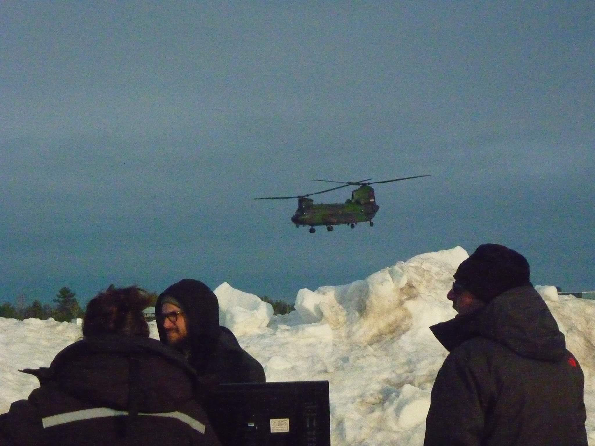 Filming with Canadian Military Chinook helicopters in Petawawawa