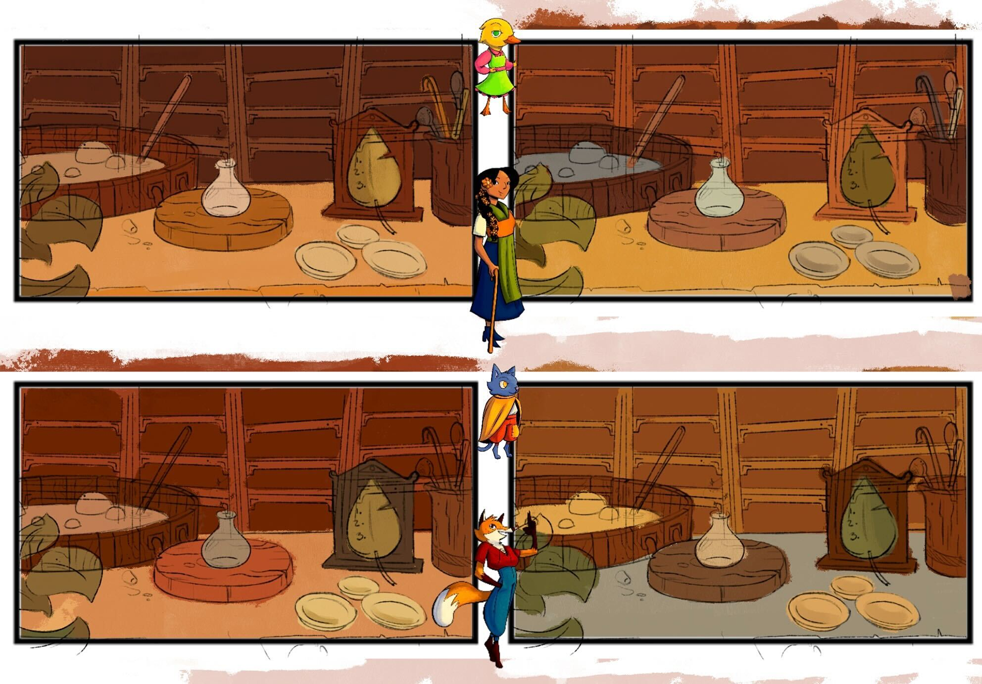 Color tests for potion making background