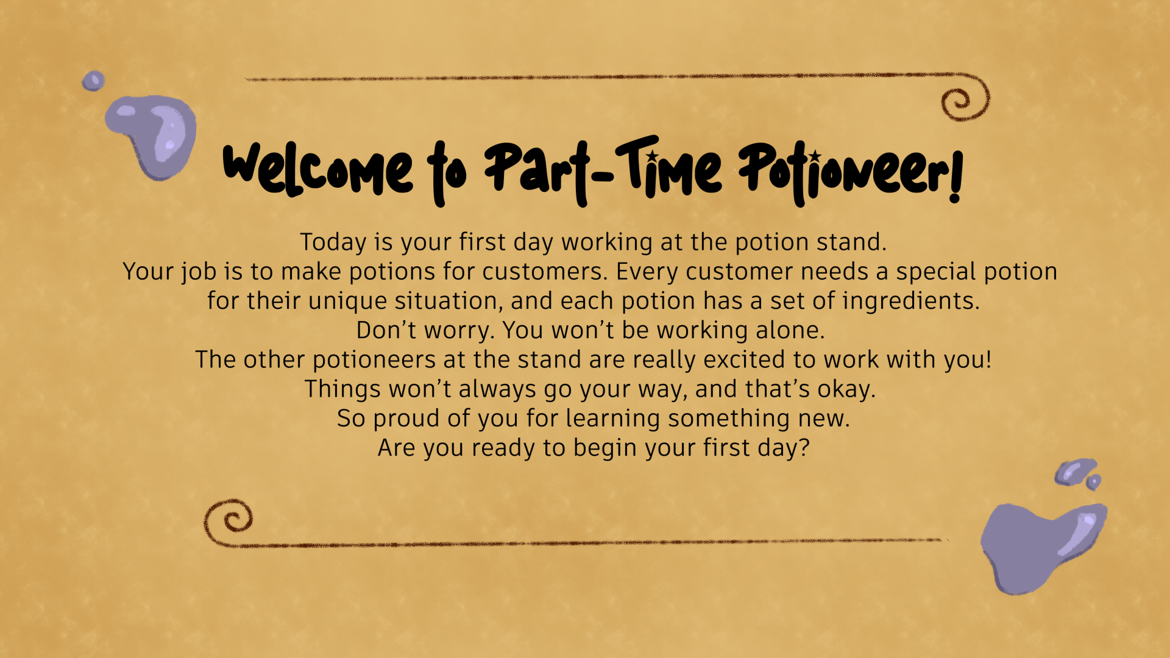Game start card- Written by Lulu Xu and Kate Weyant