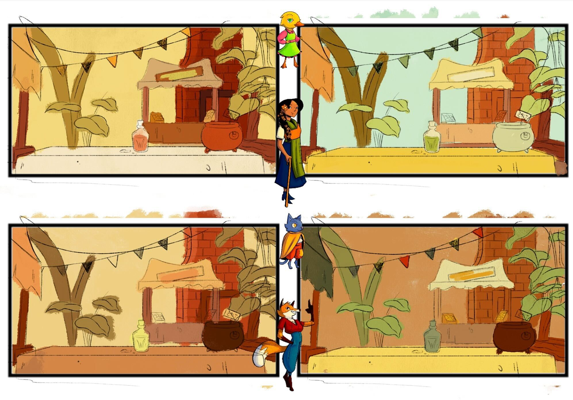 Color tests for counter background
