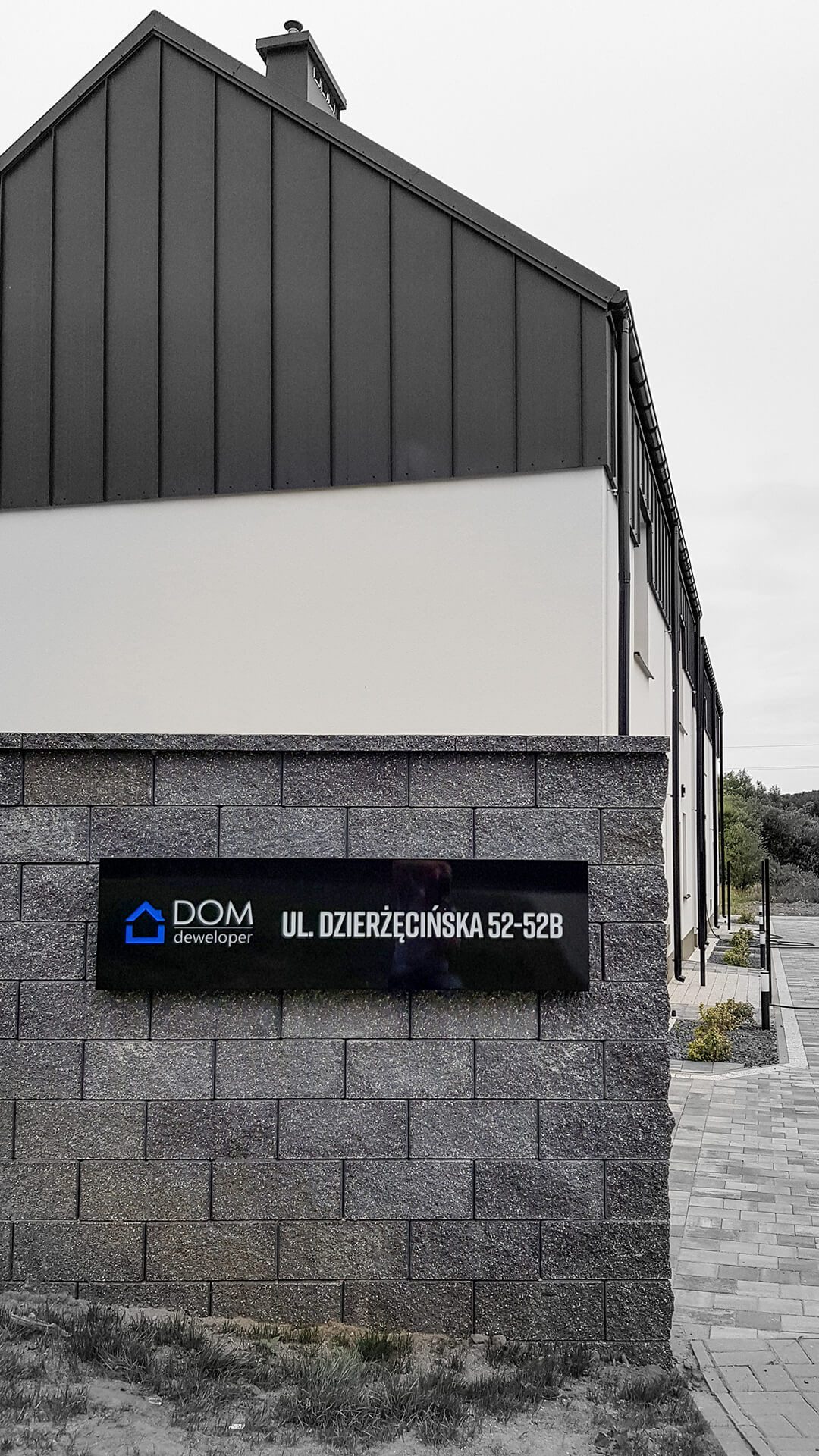 kaseton z dibondu podświetlany LED