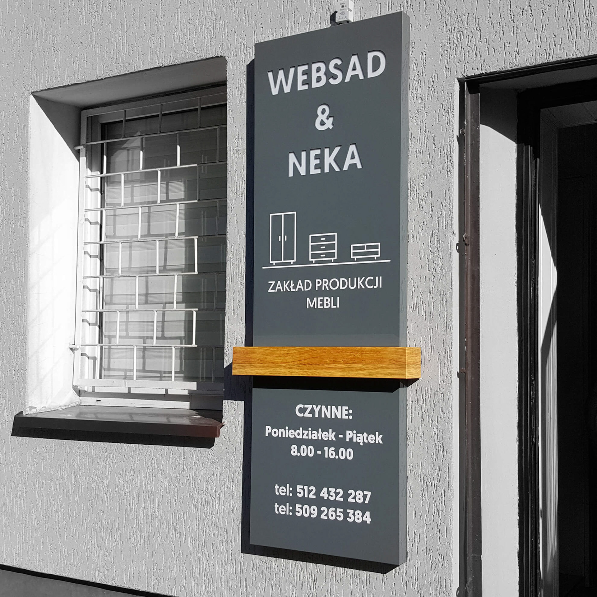 kaseton  z dibondu podświetlany LED