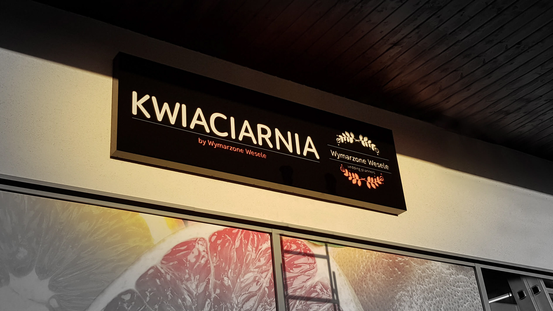 kaseton - dibond, podświetlany LED