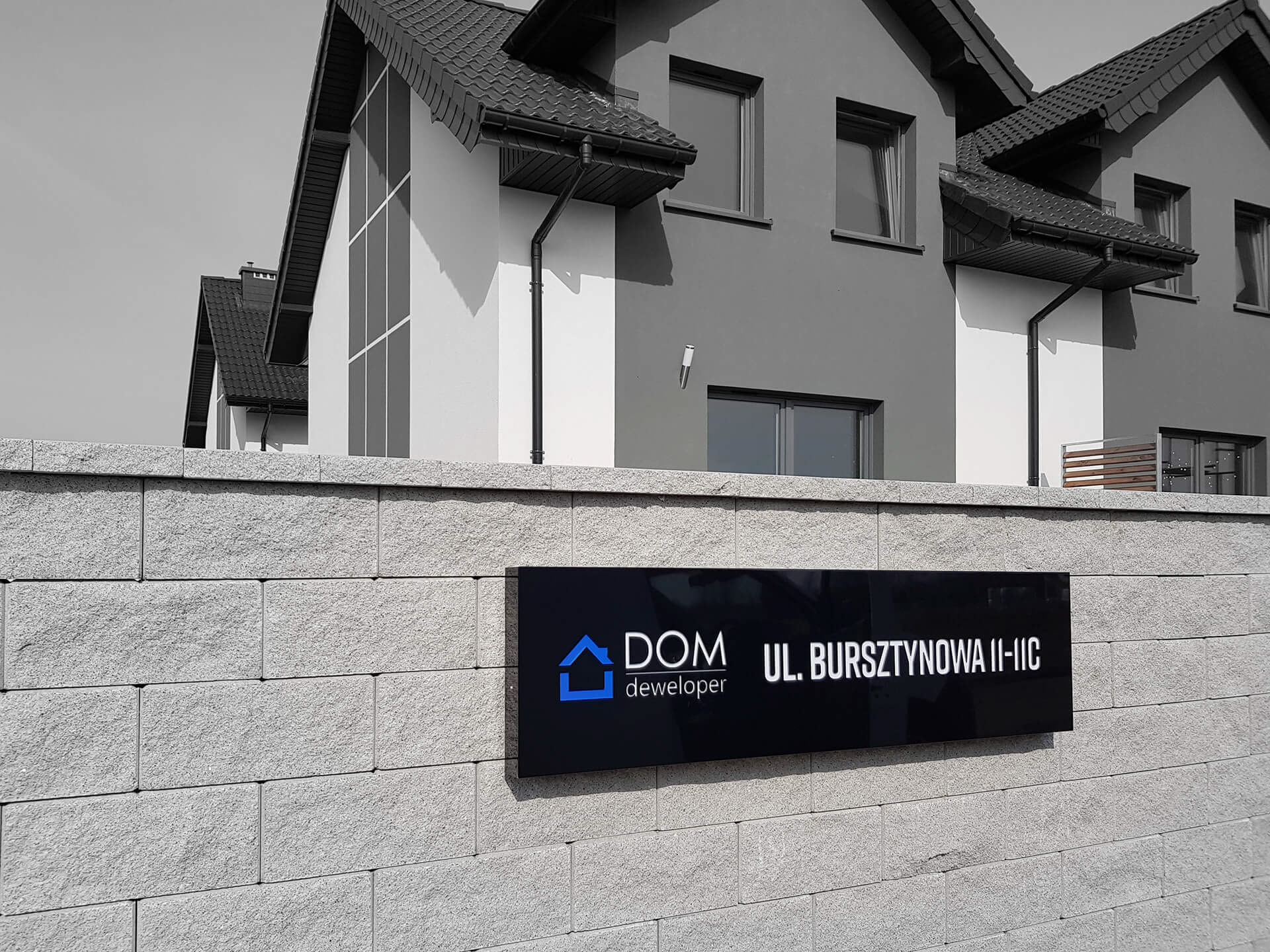 kaseton z dibondu podświetlany LED