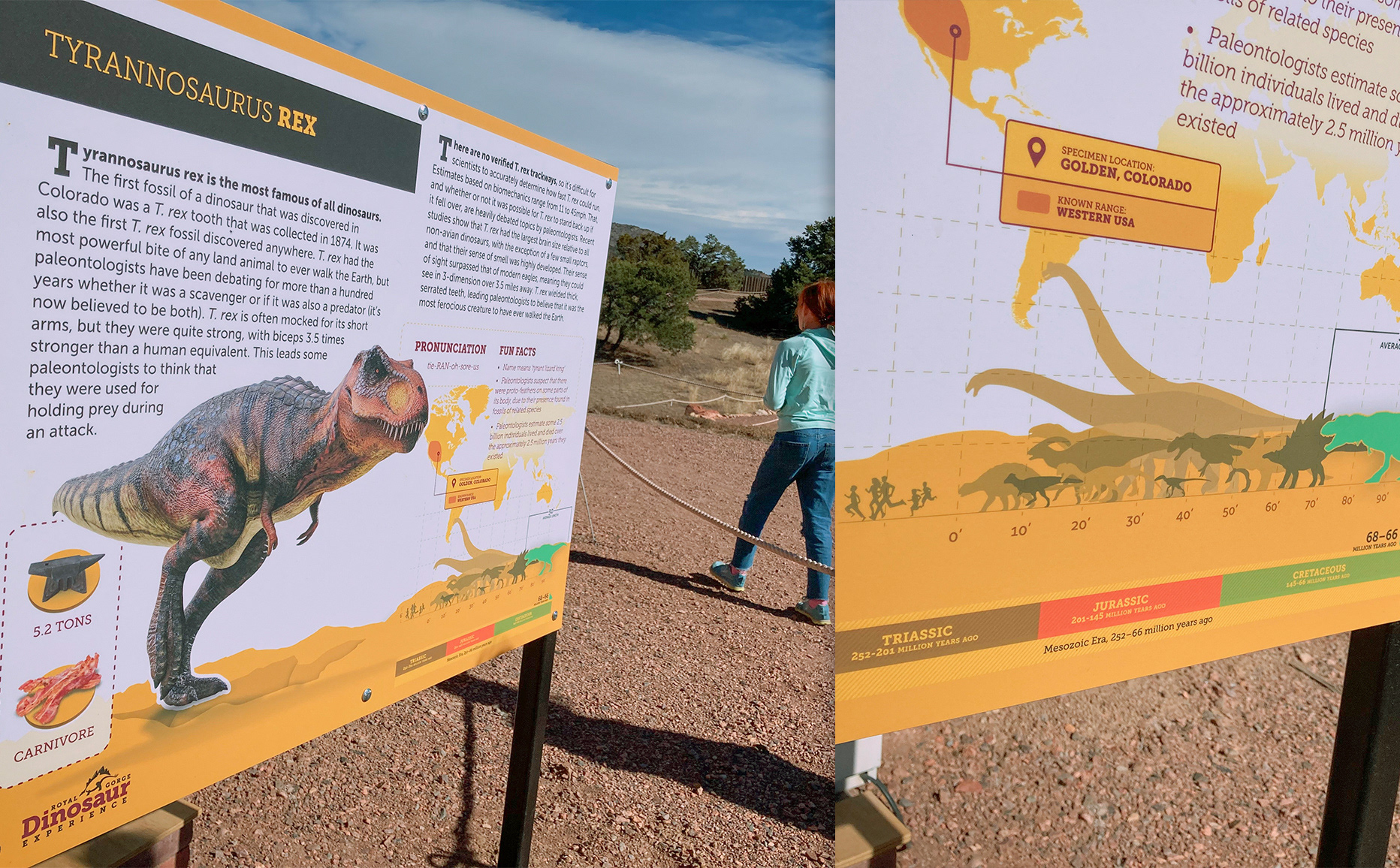 Royal Gorge Dinosaur Experience Wild Walk Way Finding signage