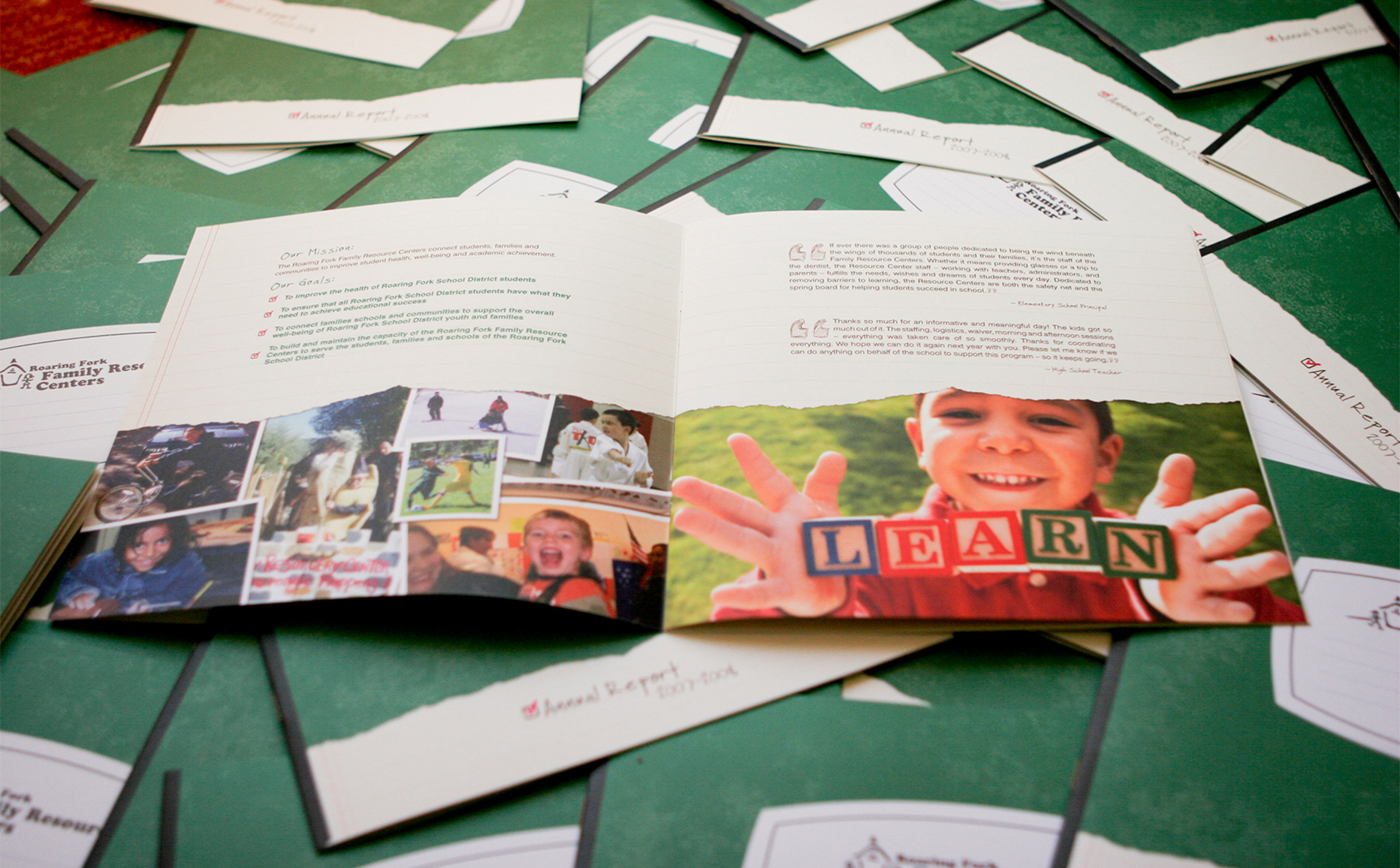Family Resource Center, Annual Report spread