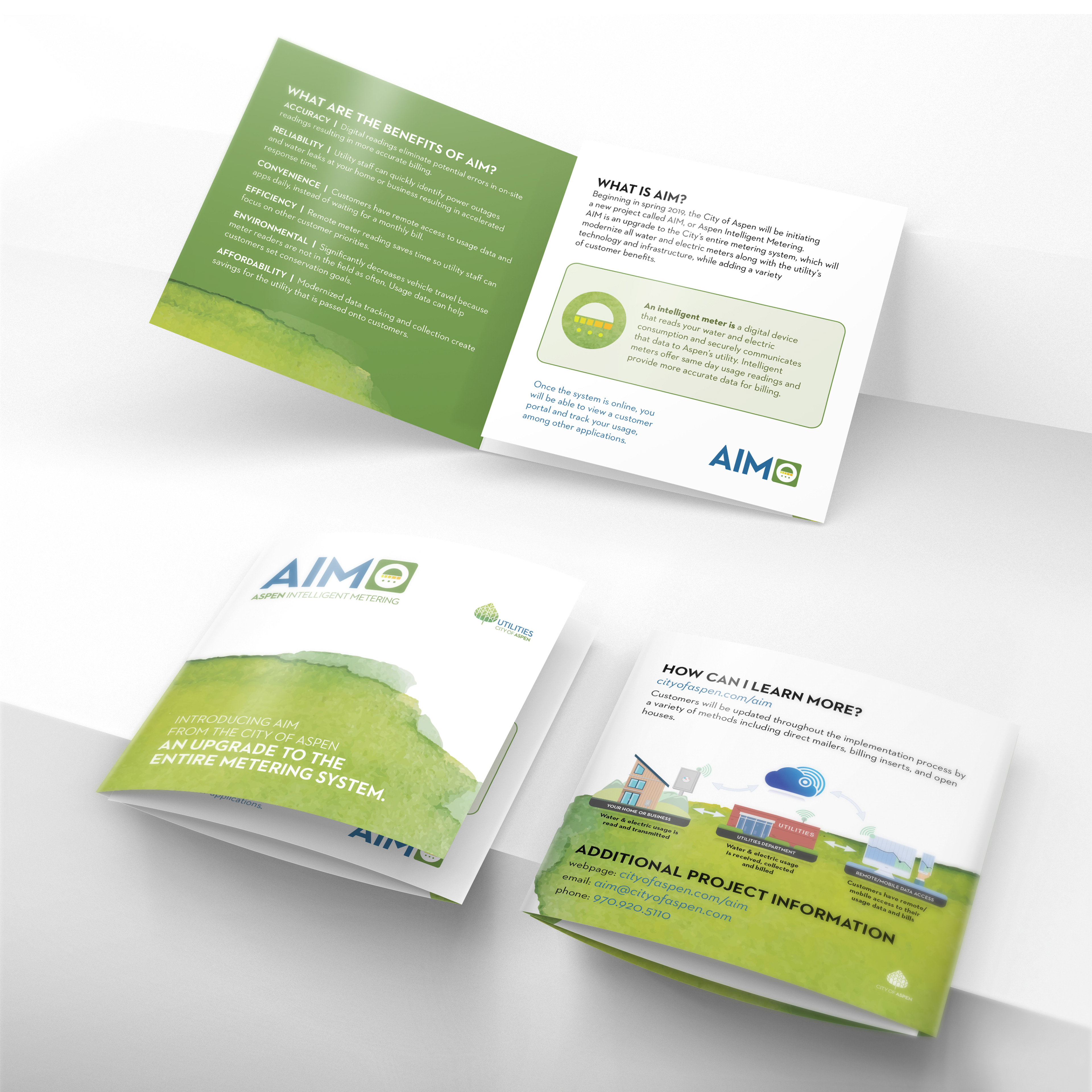 City of Aspen, Aspen Intelligent Metering logo and trifold
