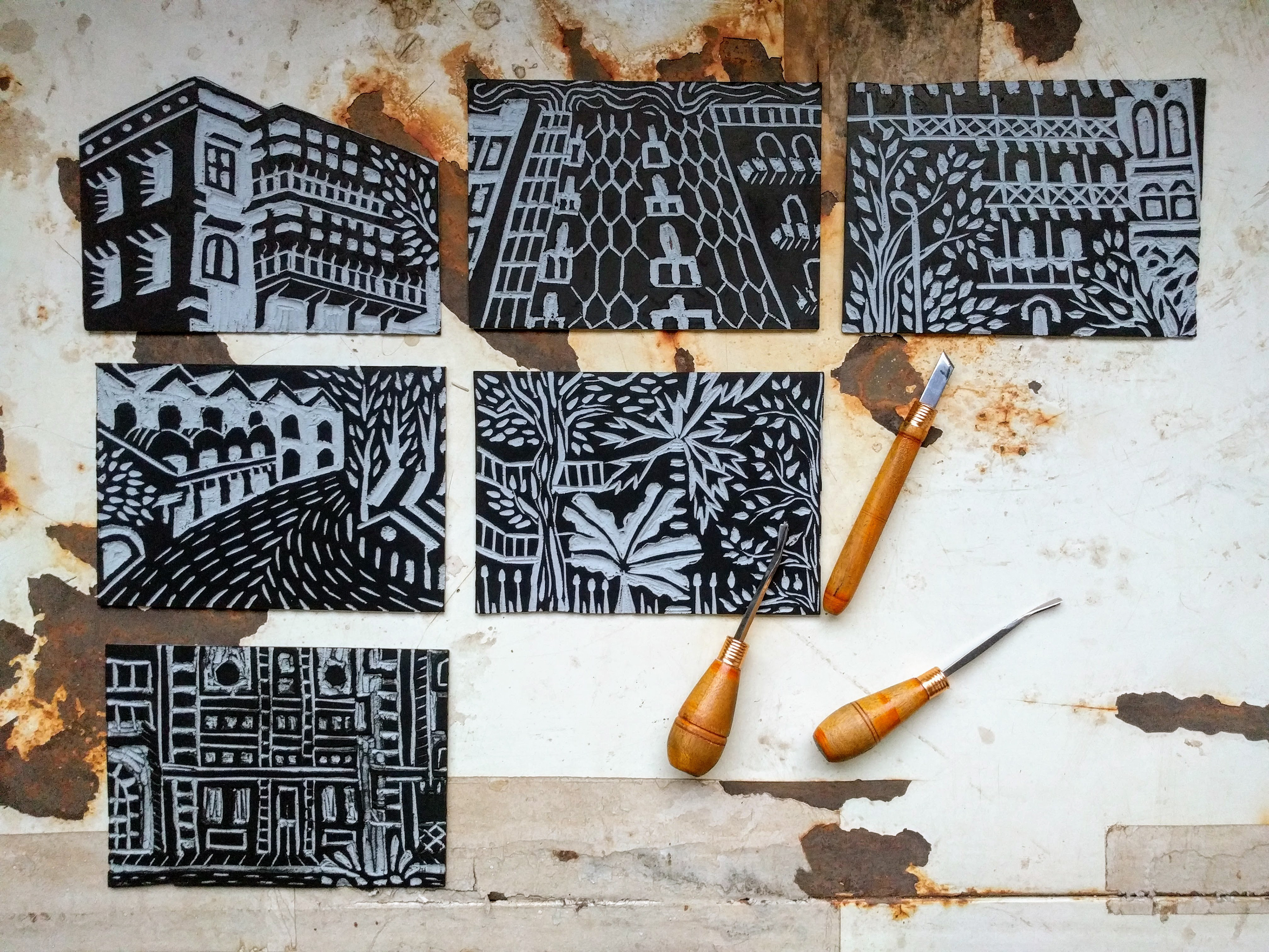 Final Linocut Blocks